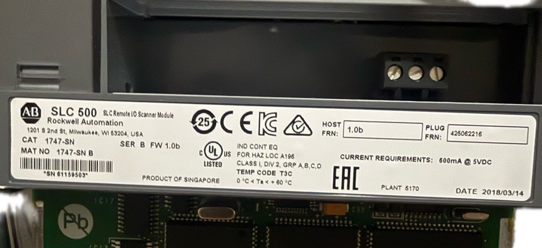 Allen-Bradley 1747-SN SLC 500 Scanner Module DH+ DH485 New
