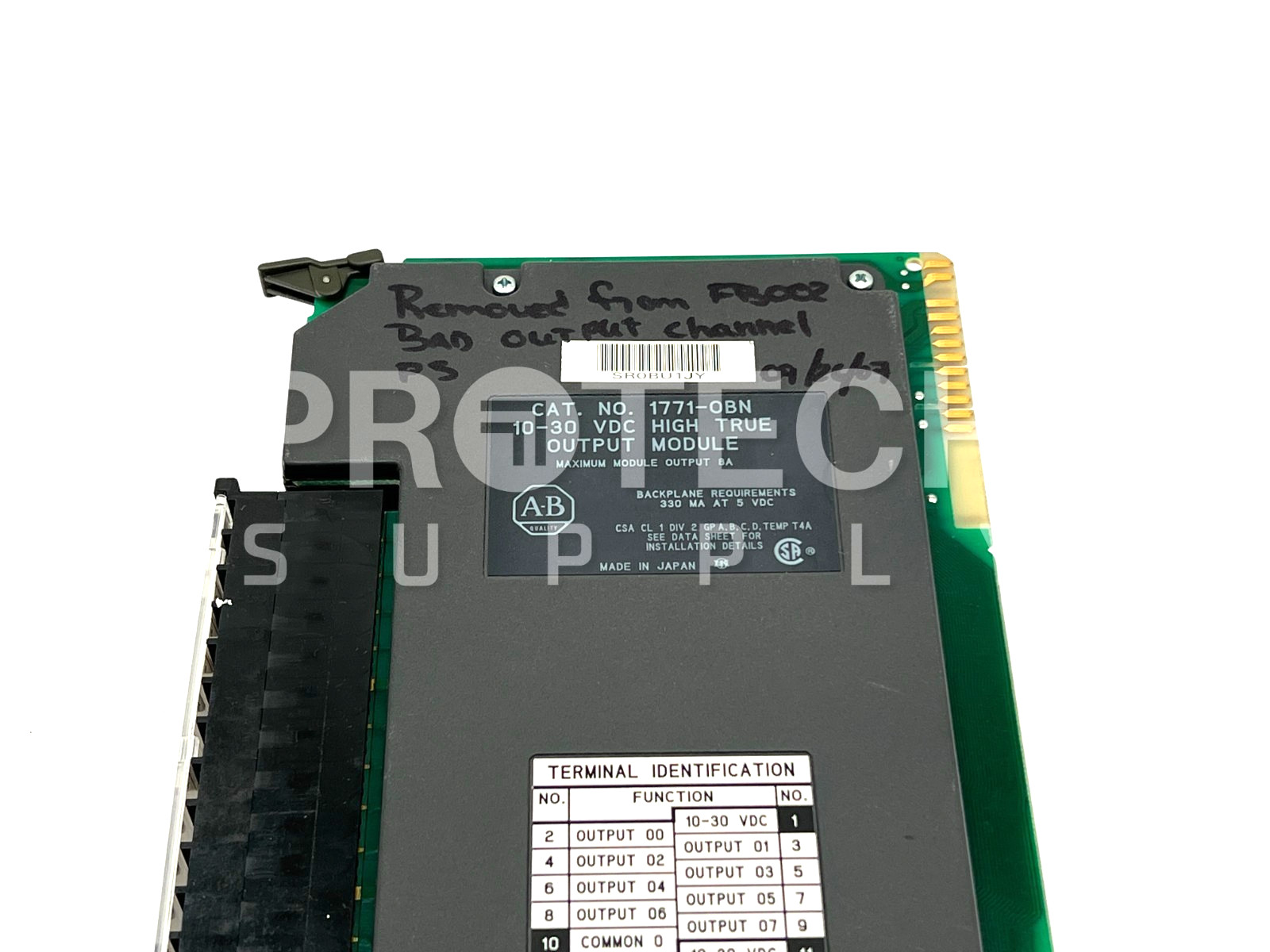 x3 Allen Bradley (2) 1771-OBN Output Module & (1) 1746-OB32 FOR PARTS / REPAIR