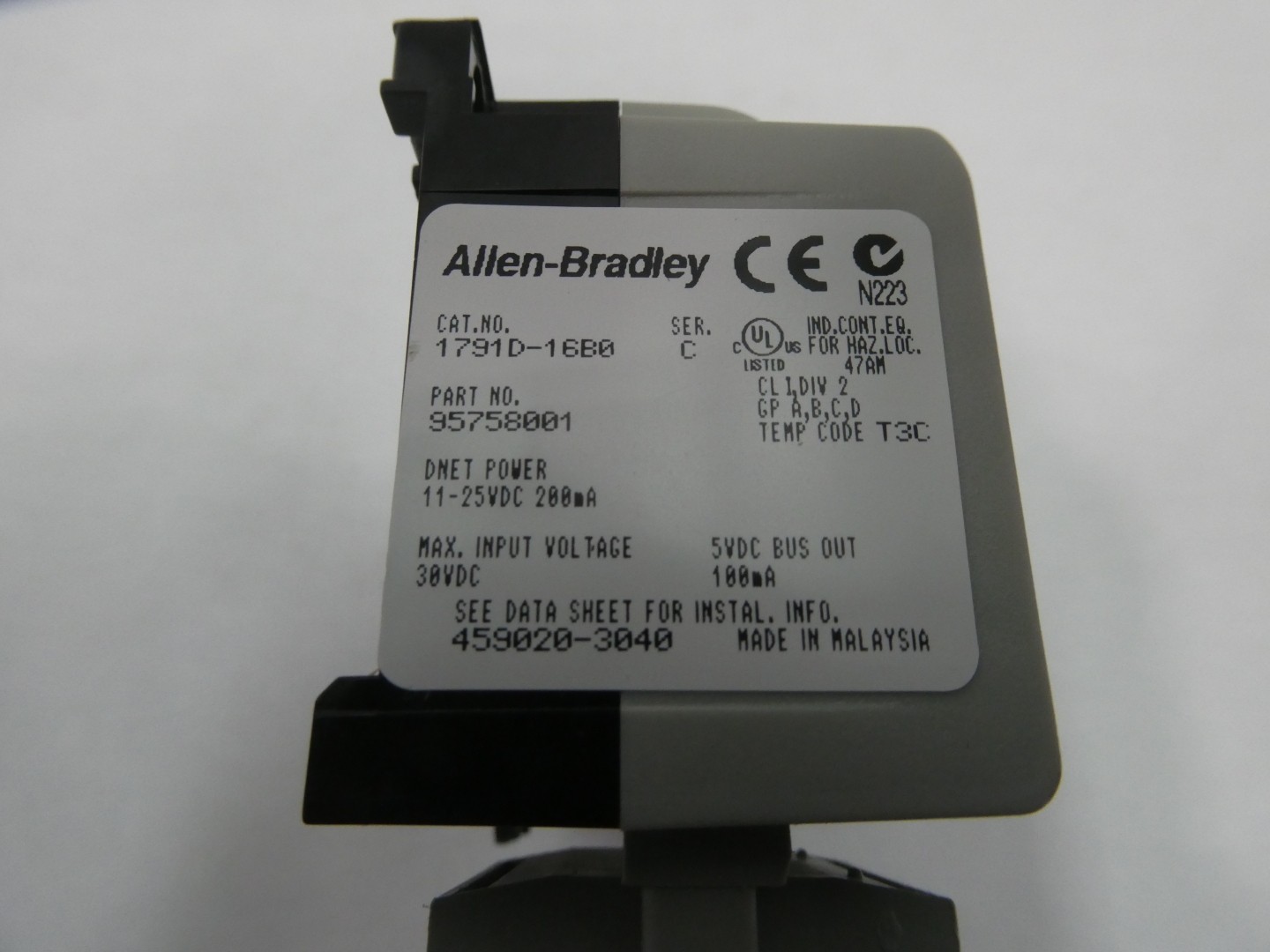 Allen Bradley 1791D-16B0 Compact Block I/o Module Ser C