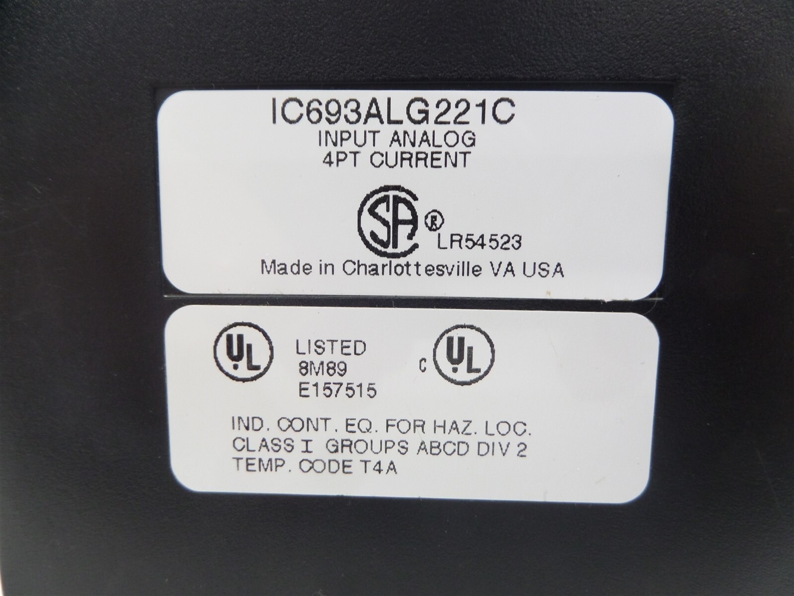 GE Fanuc IC693ALG221C Input Analog 4pt Current Module