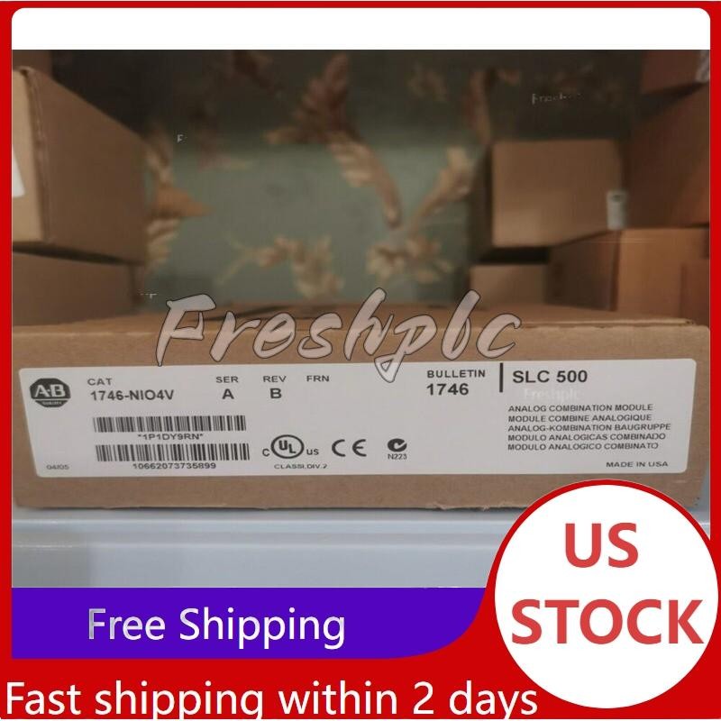 AB 1746-NIO4V Analog Combination I/O Module PLC New Sealed US Stock AB 1746NIO4V
