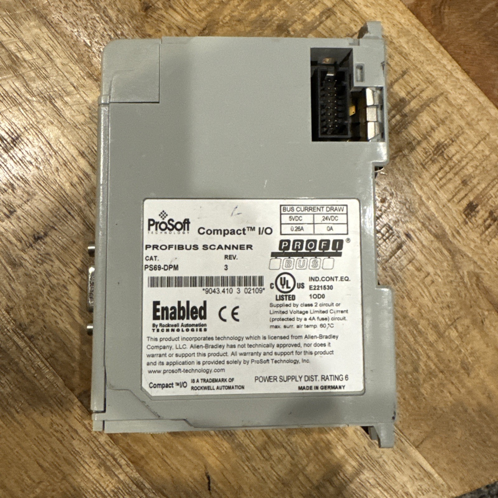 ProSoft Technology PS69-DPM PROFIBUS DP-V0/DP-V1 Network Interface Module