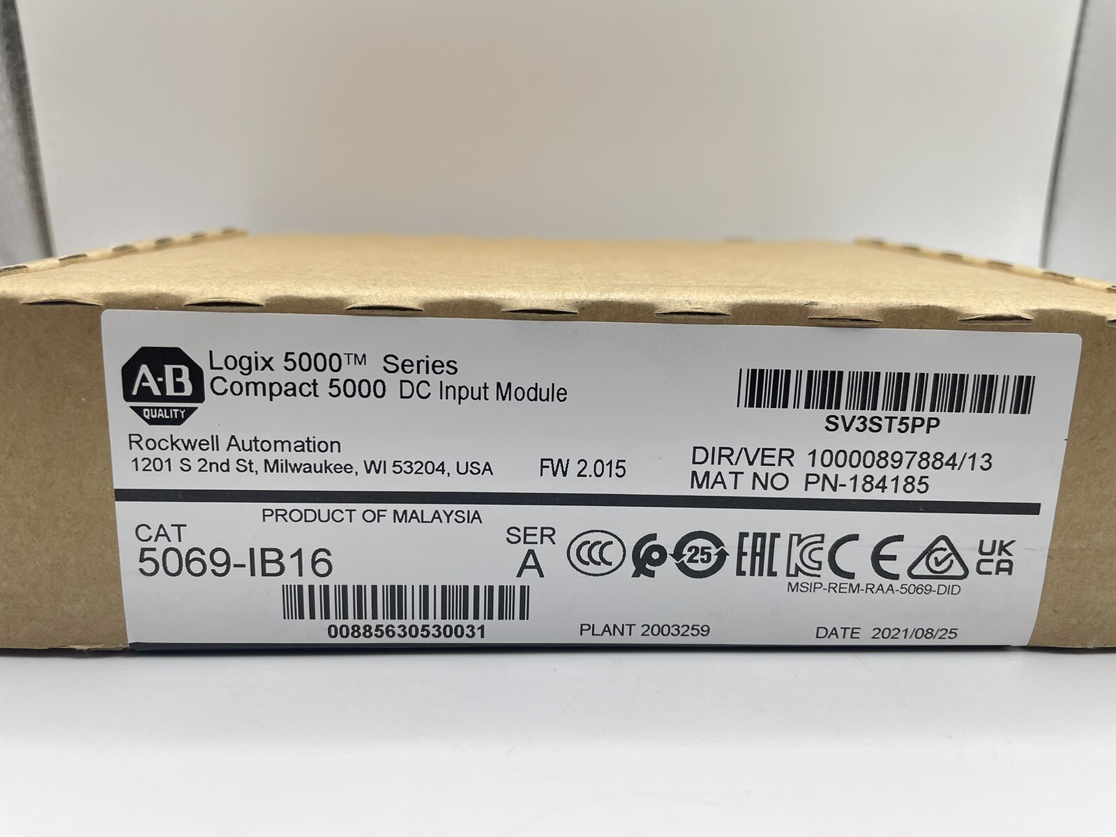 Allen-Bradley New 5069-IB16 Logix 5000 Compact 5000 DC Input Module