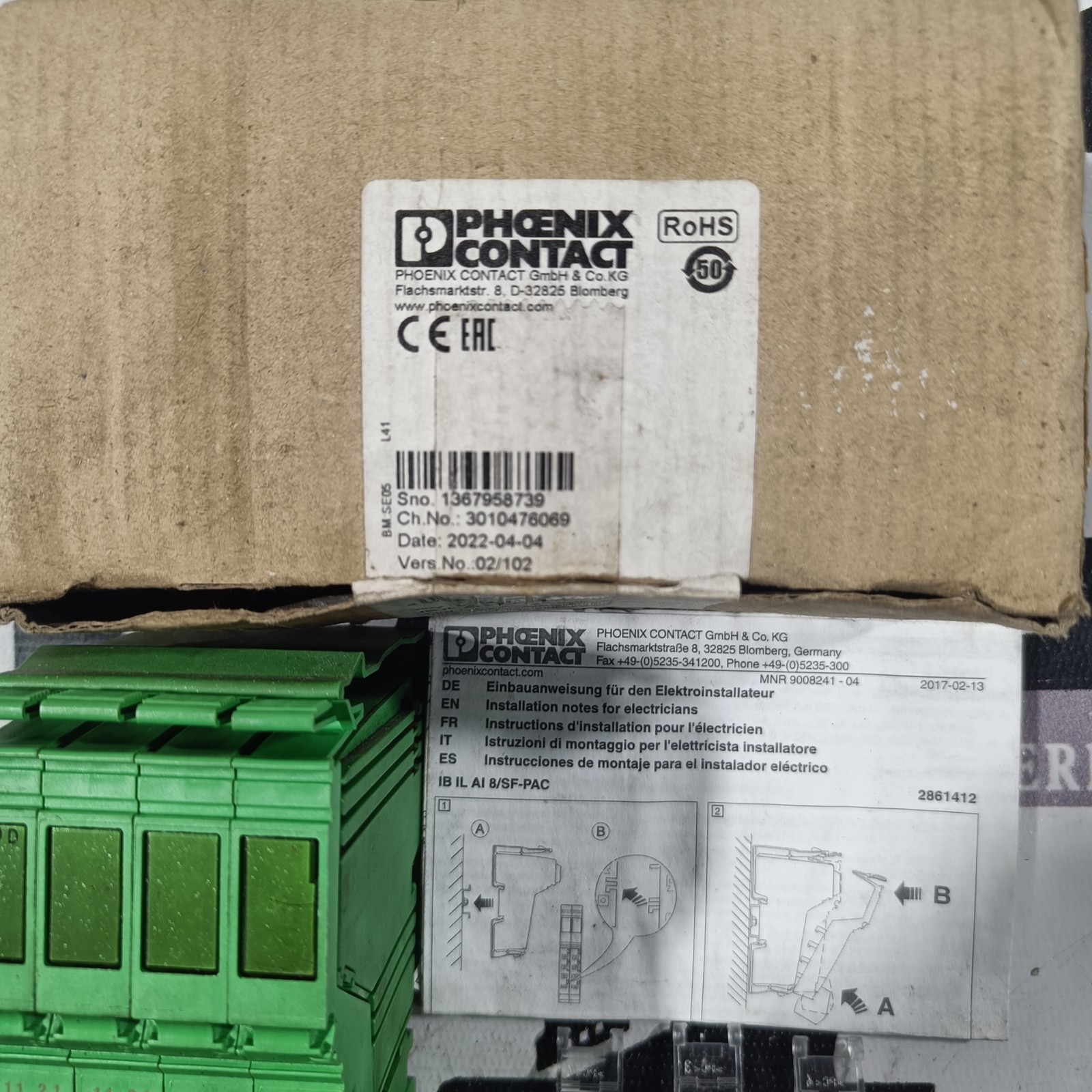PHOENIX CONTACT 2861412 IB IL AI 8/SF-PAC ANALOG MODULE FREE FAST SHIPPING