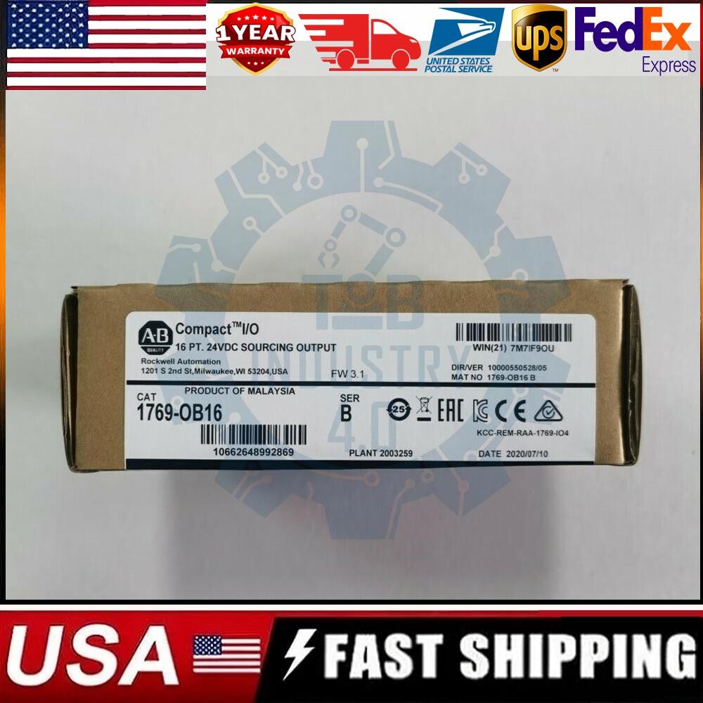 New Sealed AB 1769-OB16 CompactLogix 16 Pt 24VDC D/O Module 1769OB16 US Free Tax