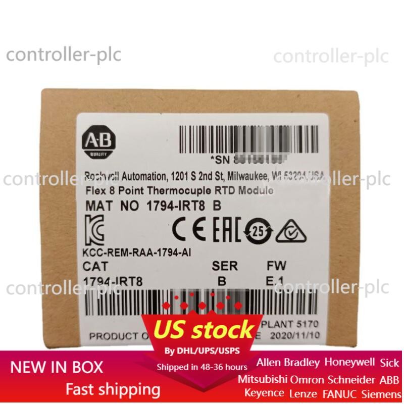 New Factory Sealed AB 1794-IRT8 SER B Flex 8 Point Thermocouple RTD Module