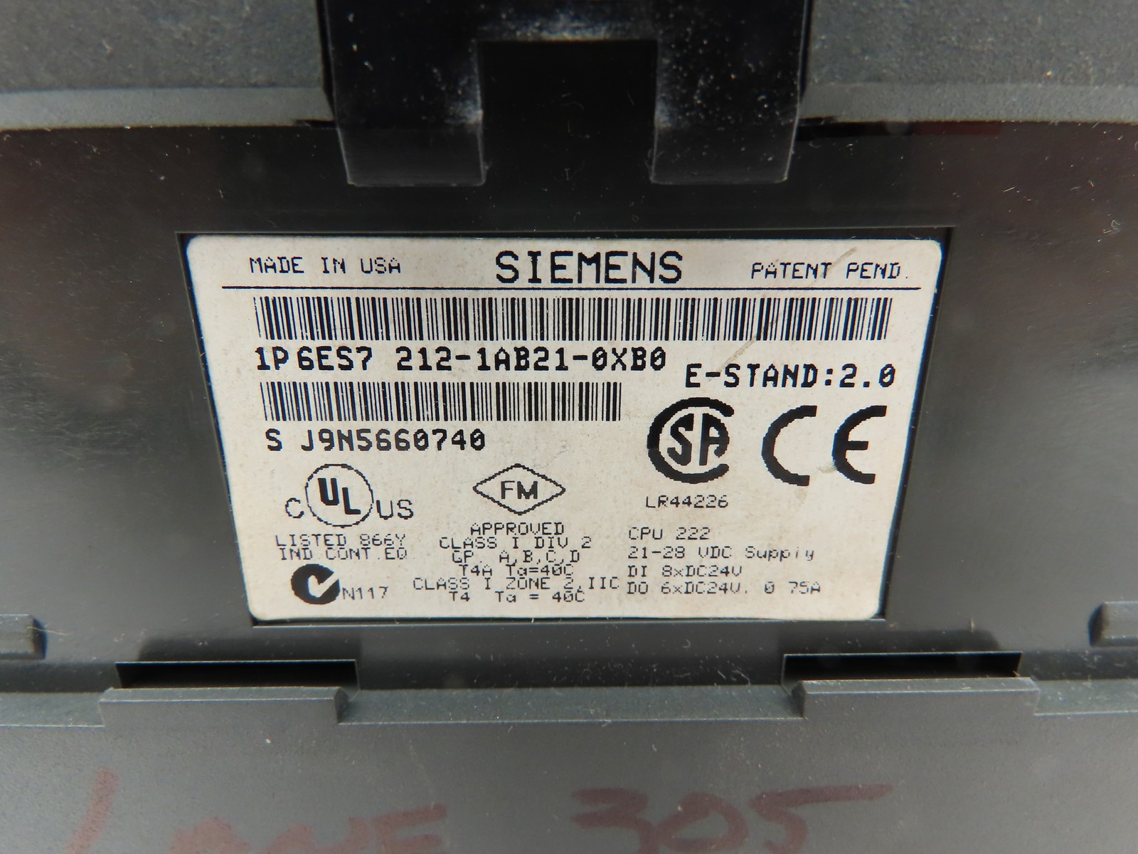 Siemens Simatic 212-1AB21-0XB0 S7-200 CPU 222 DC/DC/DC PLC Input Output