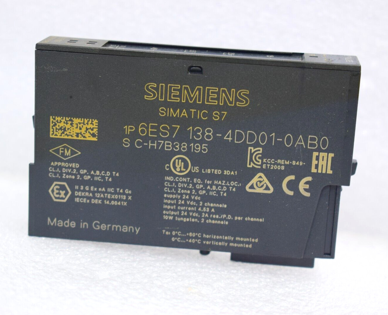 SIEMENS 6ES7138-4DD01-0AB0 2 CHANNELS FOR ET TIMER MODULE 6ES71384DD010AB0 -NEW