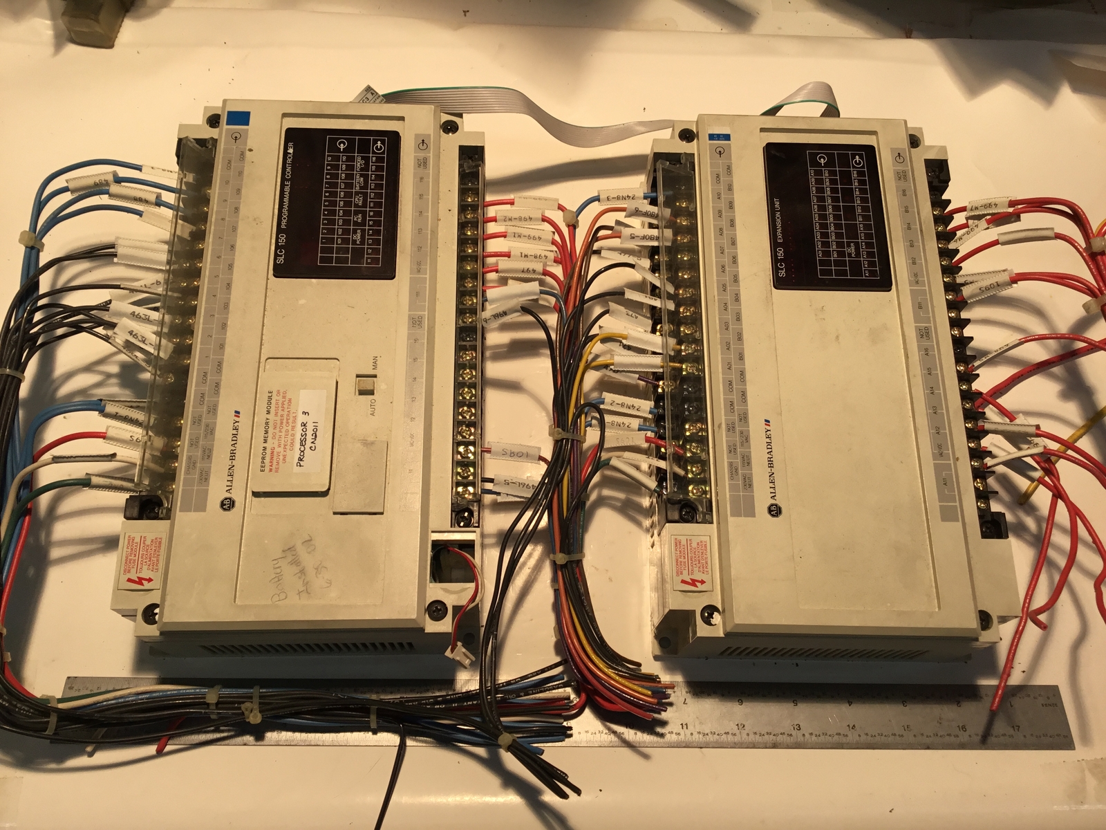 Allen Bradley SLC 150 Processor 1745-LP150 w/1745-E153 Expansion Used (10)