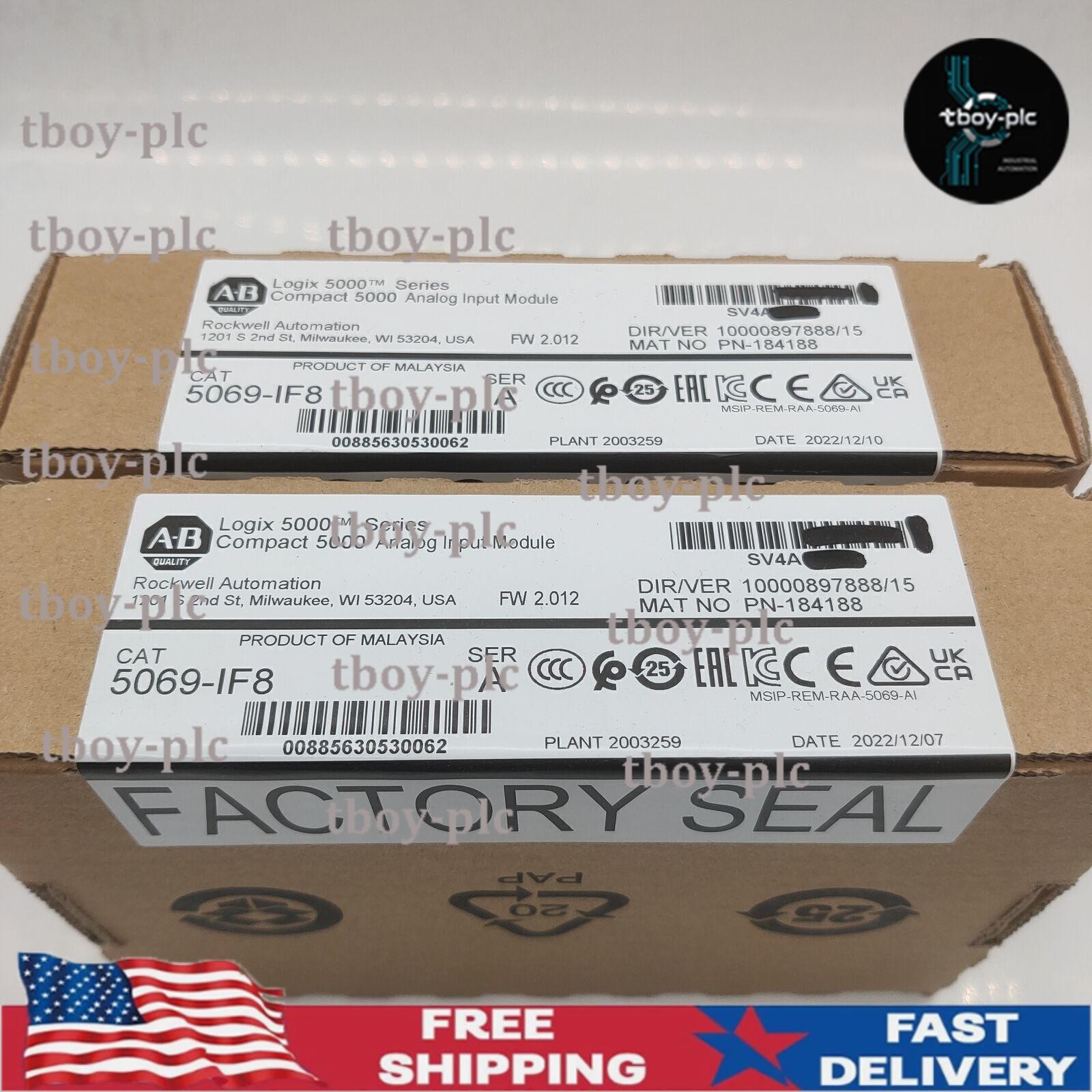 New AB 5069-IF8 /A Compact 5000 Analog Input Module 5069IF8 US US Free Tax