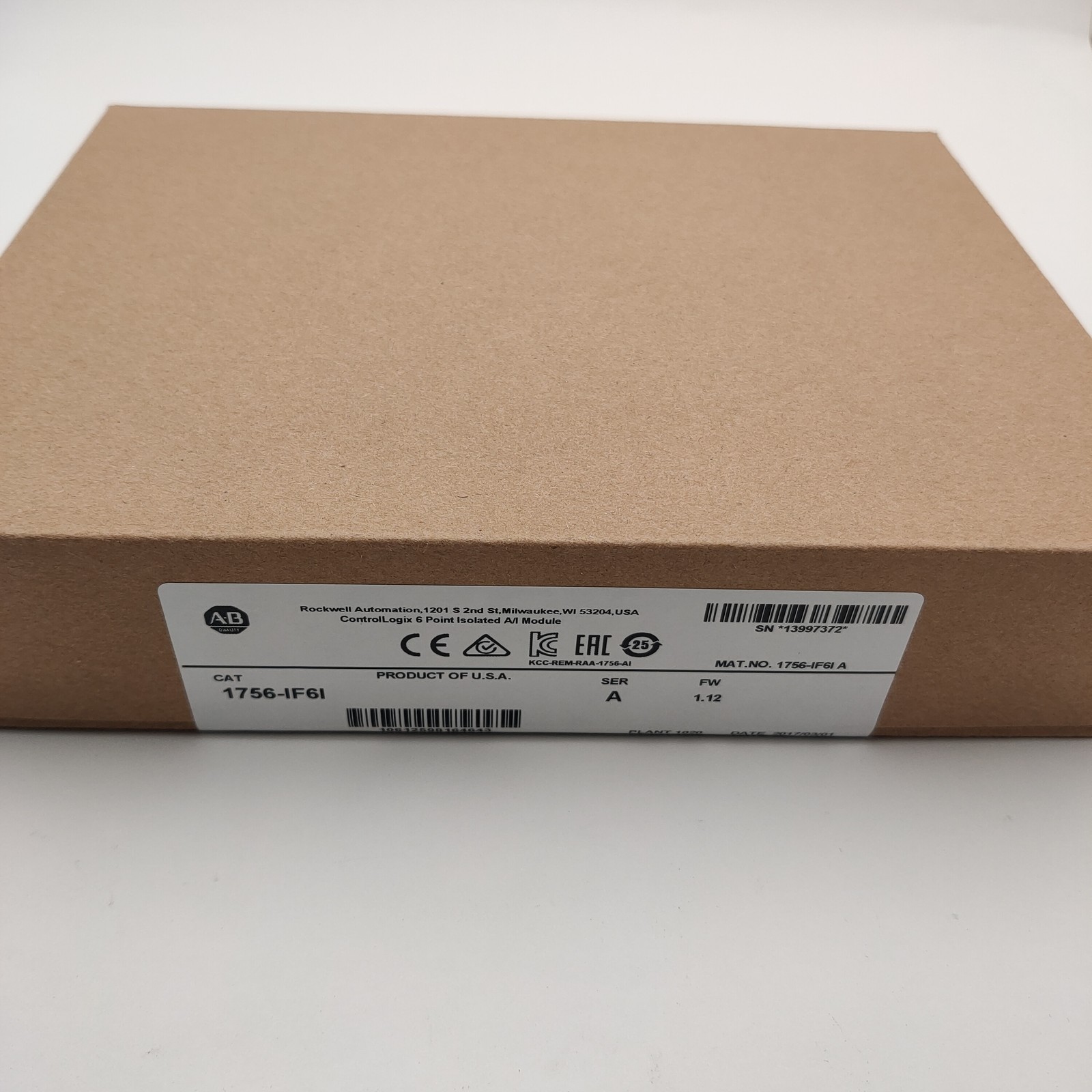 New AB 1756-IF6I/A ControlLogix 6 Point Isolated A/I Module 1756IF6I serA 1PC