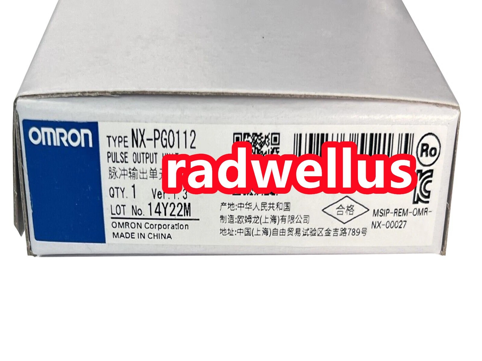 Original Omron NX-PG0112 Pulse Module Pulse Output Unit New In Box NX-PG0112