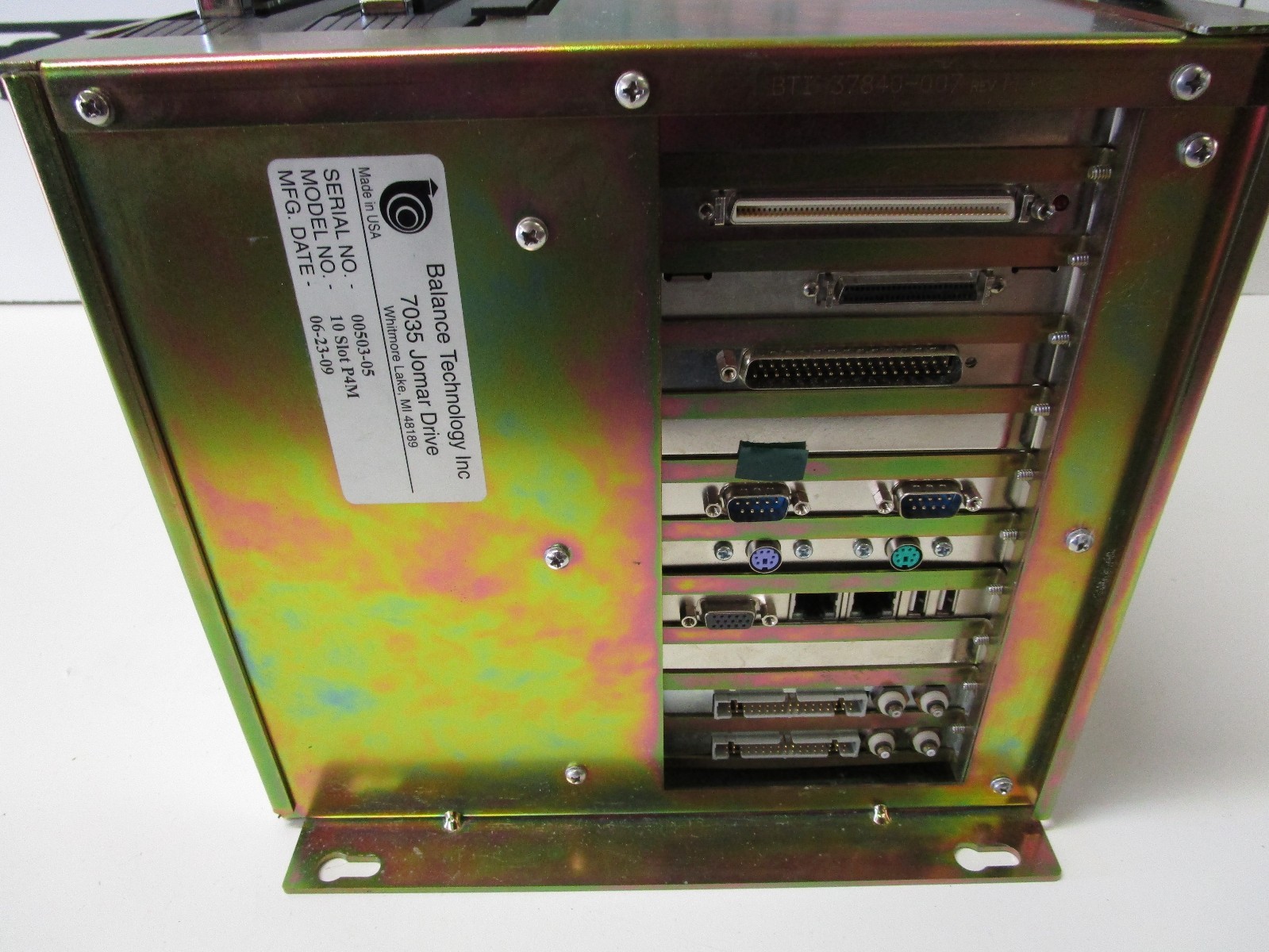 BALANCE TECHNOLOGIES P4M 10-SLOT INDUSTRIAL COMPUTER – USED – FREE SHIPPING