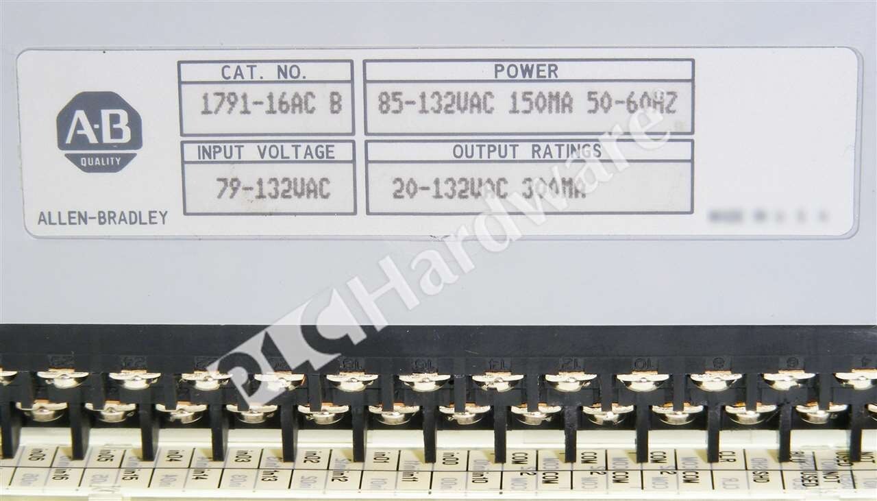 Allen Bradley 1791-16AC Series B Block I/O Module 16-Inputs/16-Outputs 120VAC