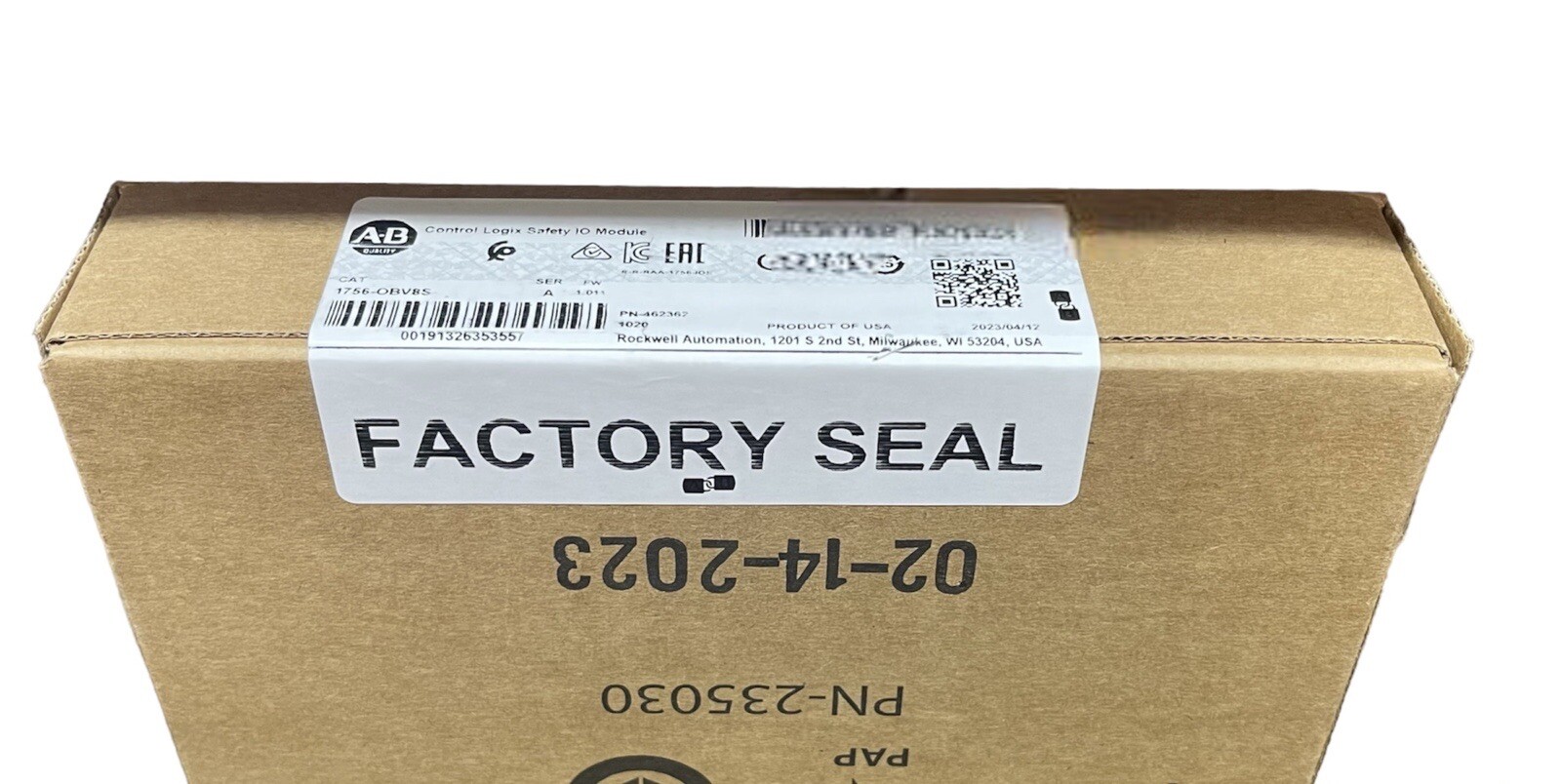AB 1756-OBV8S FACTORY SEALED CONTROL LOGIX SAFETY IO MODULE 1756OBV8S