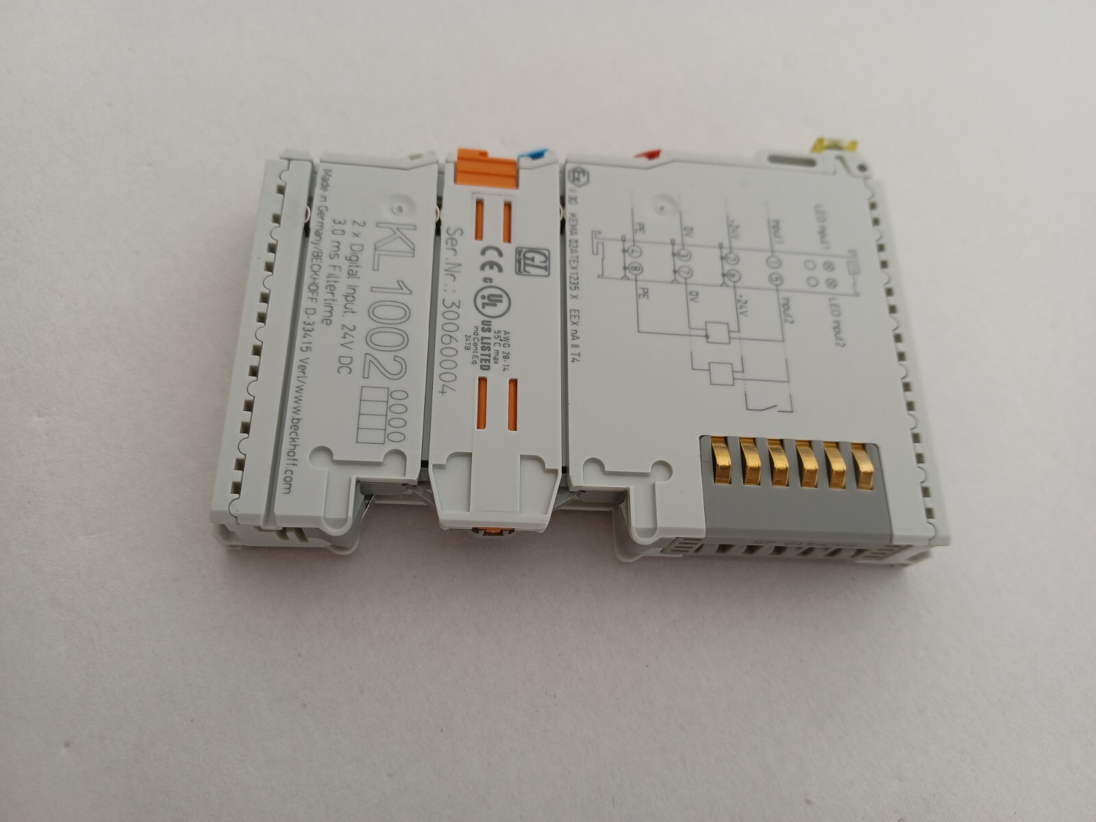 Beckhoff KL1002 2- Kanal Digital Eingangskarte 24V DC 3,0 ms Filtertime