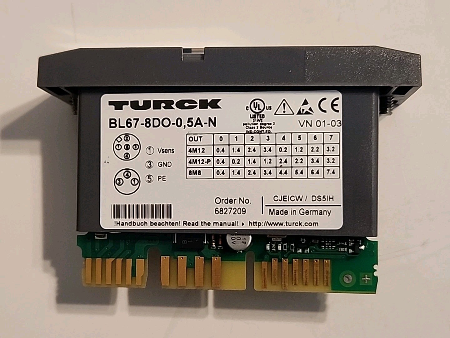 Turck BL67-8DO-0,5A-N Electronic Module, 8 Digital Outputs – Free Shipping