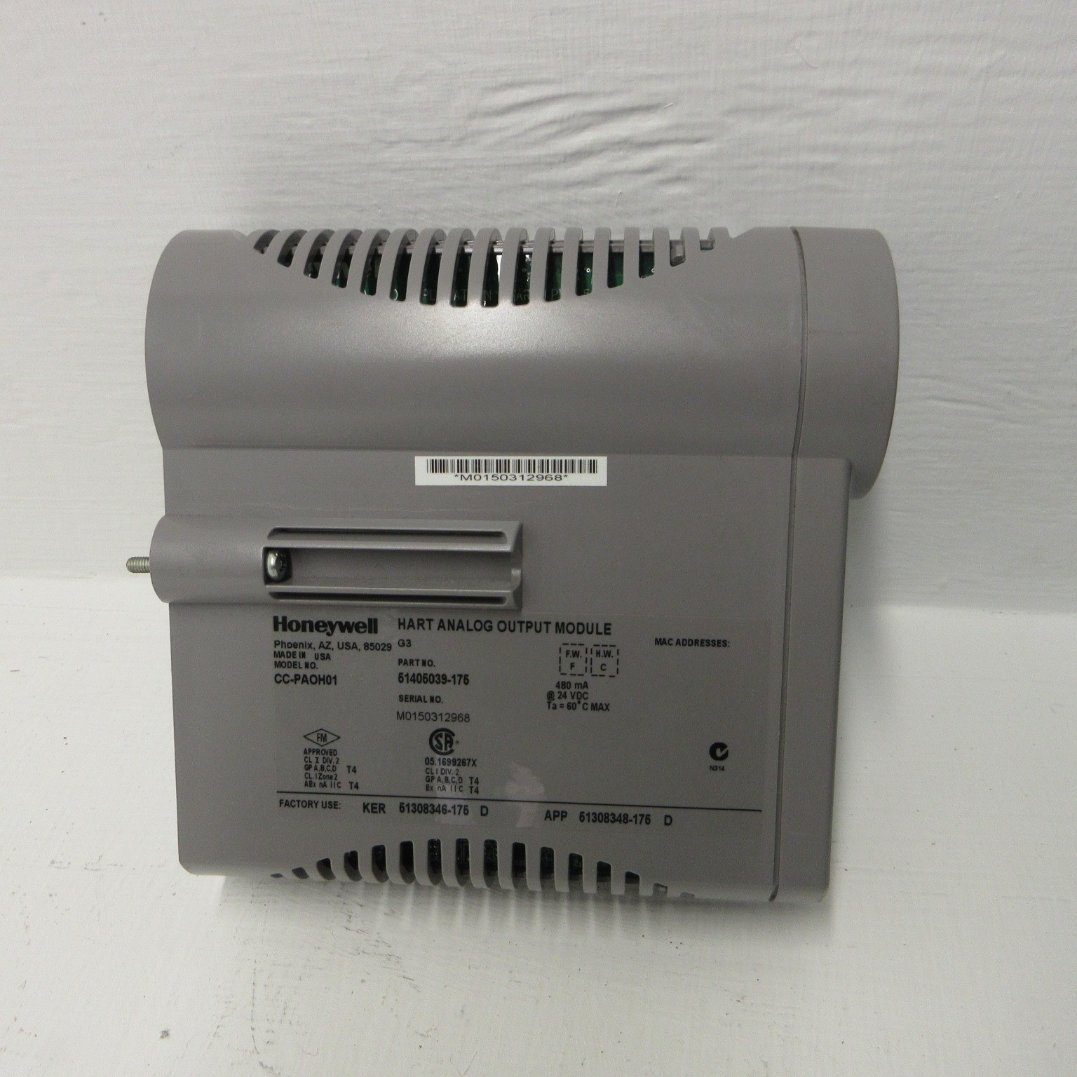 Honeywell CC-PAOH01 Hart Analog Output PLC Module 51405039-175 (FW: F HW: C)