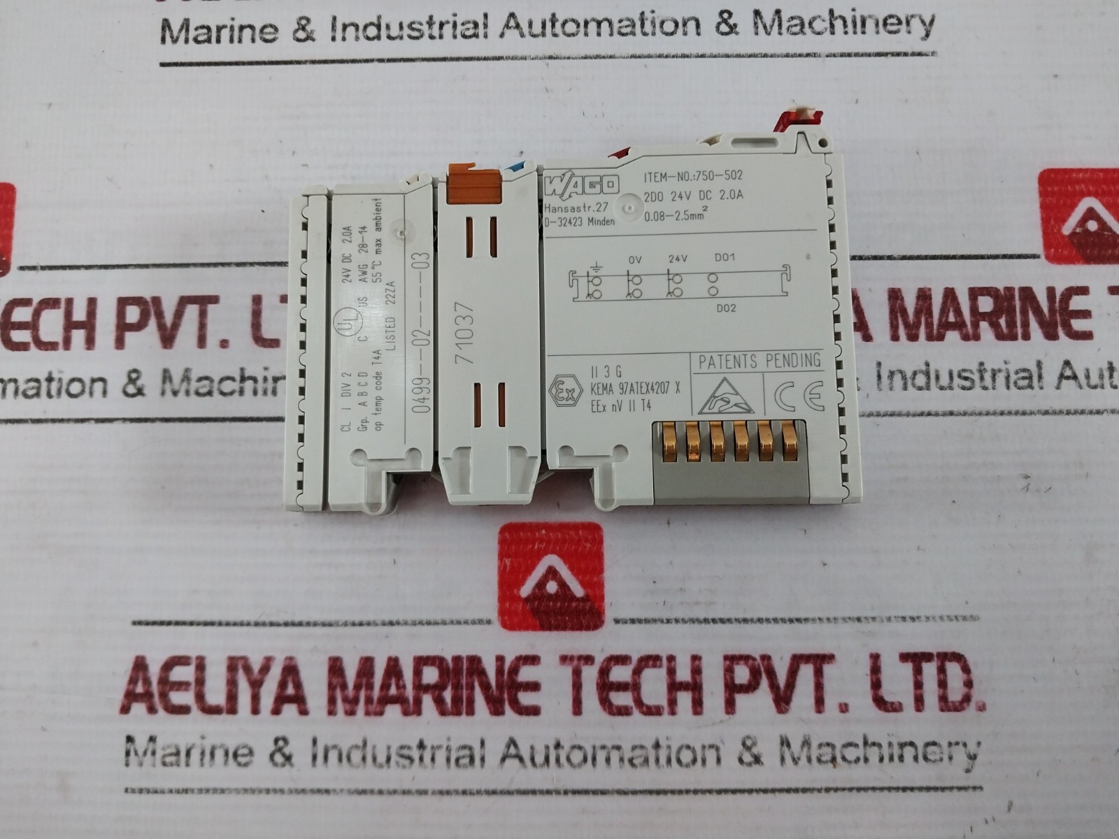 WAGO 750-502 2-Channel Digital Input 55C MAX AMBIENT 2DO 24V DC 2.0A 0.08-2.5MM2