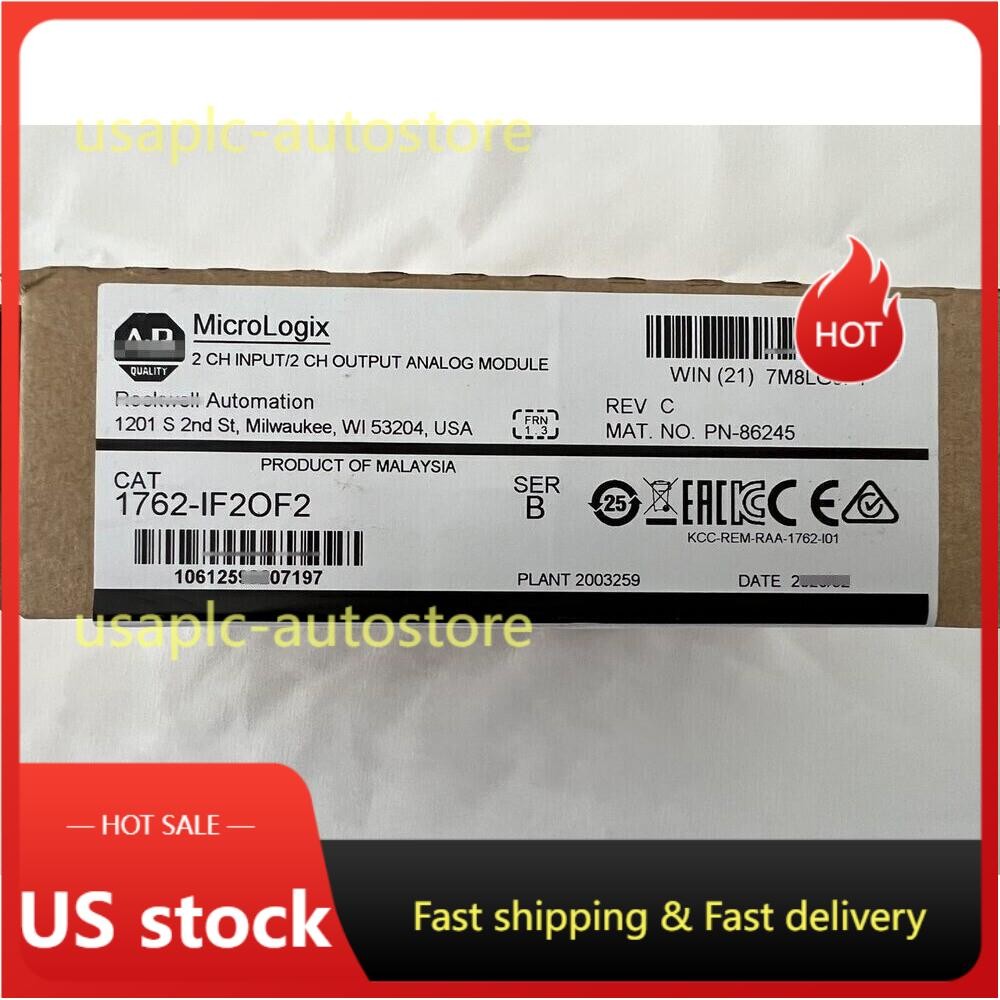 New AB 1762-IF20F2 Sealed Allen Bradley 1200 I/O Module 1762-IF2OF2 US Free Tax