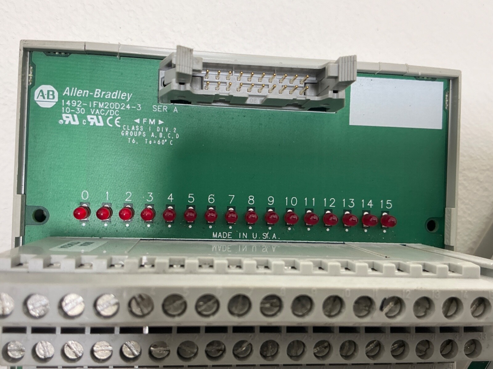 ALLEN-BRADLEY 1492-IFM20D24-3 SERIES A INTERFACE MODULE LOT OF 3