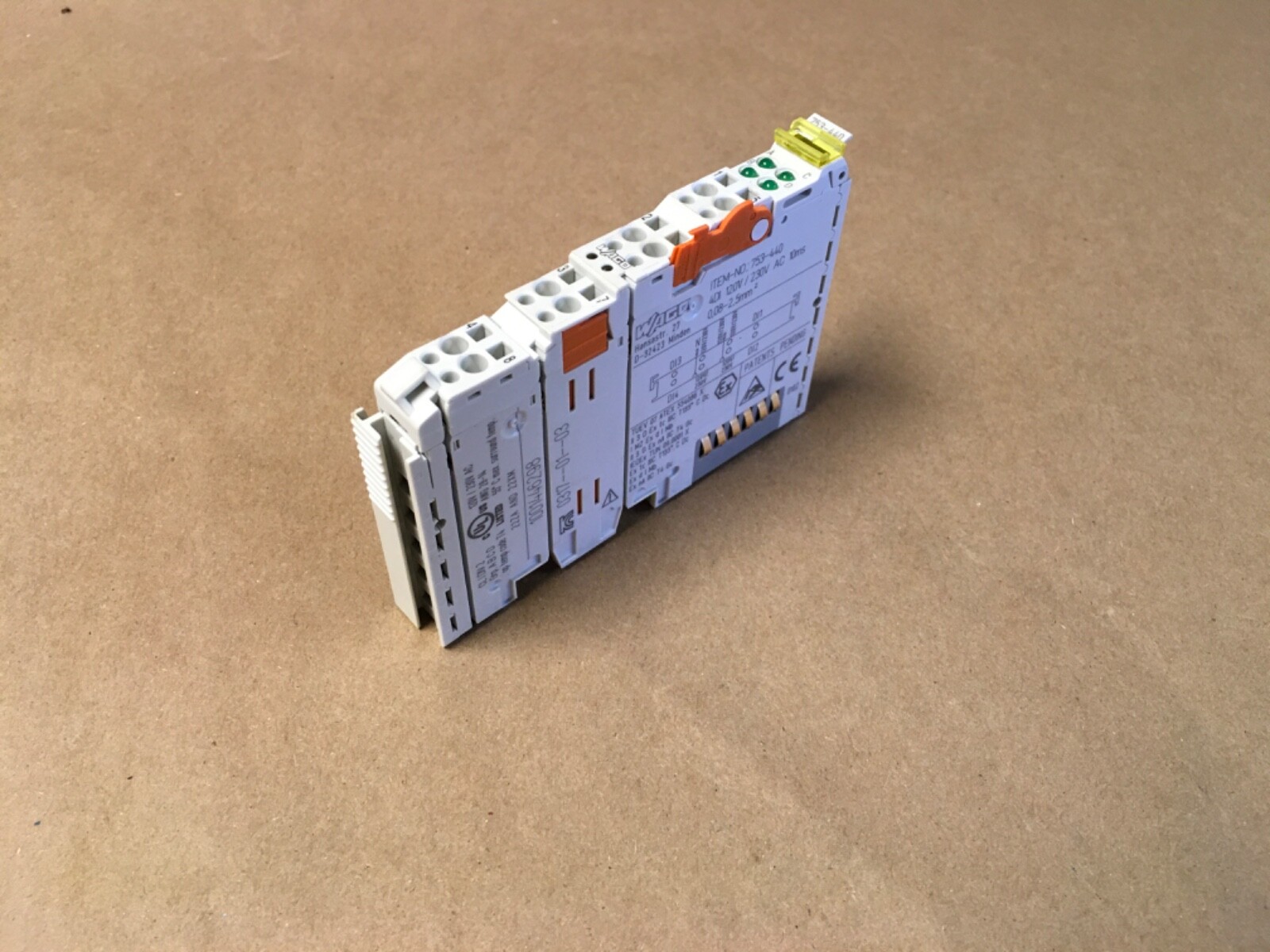 Wago 753-440 Din Rail Mount 120/230 Volt AC 4-Channel Digital Input Module (KB)
