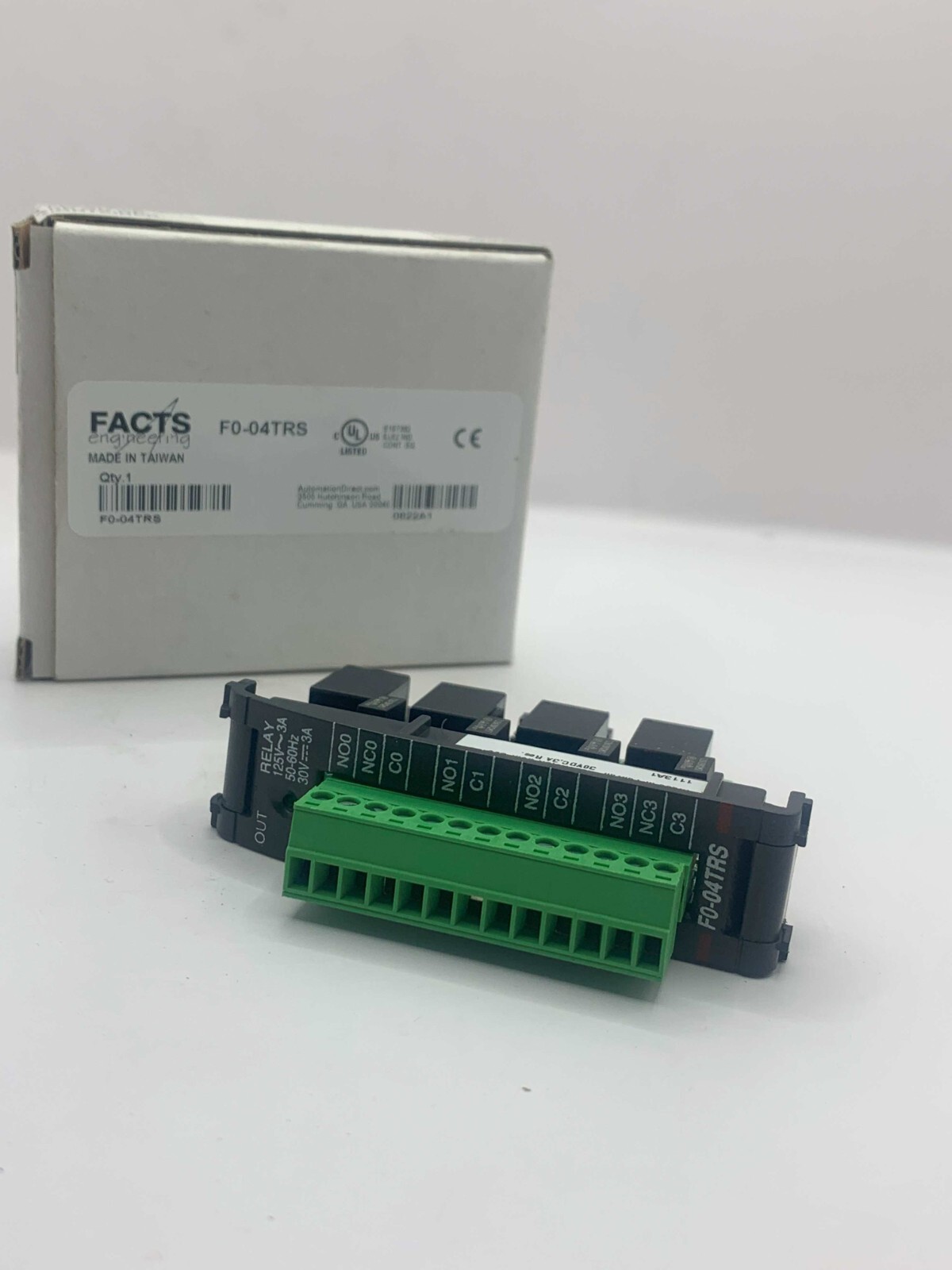 DirectLOGIC F0-04TRS DL05/06 relay output module, 4-point, 6-48 VDC/6-208 VAC