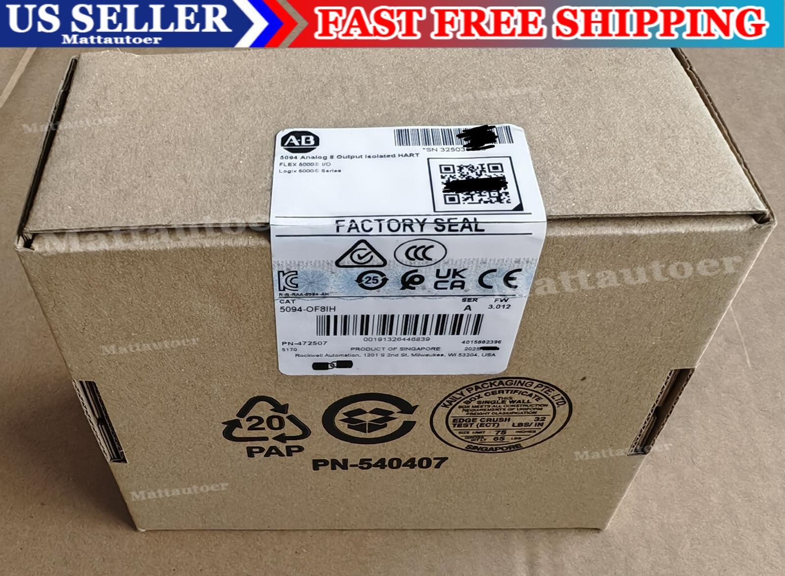 New Sealed 5094-OF8IH Seies A Flex 5000 I/O Analog 8 Output Module Safty DHL DHL