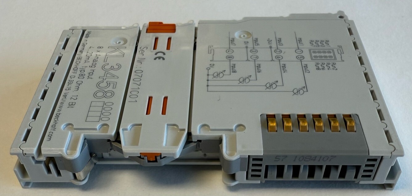 Beckhoff 8 x Analog Input Terminal / 4…20 mA / 12 Bit / KL3458