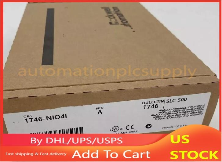 New Sealed AB 1746-NIO4I SLC 500 Analog Output Module 1746NIO4I