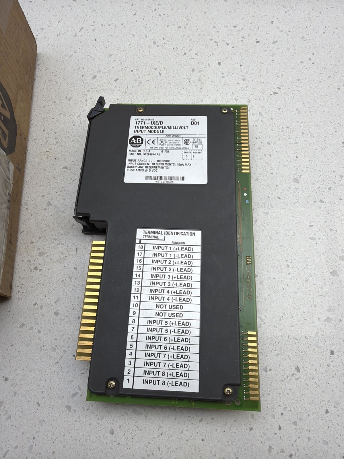 1771-IXE /D Allen Bradley Thermocouple/Millivolt Module 1771IXE Factory Refurb