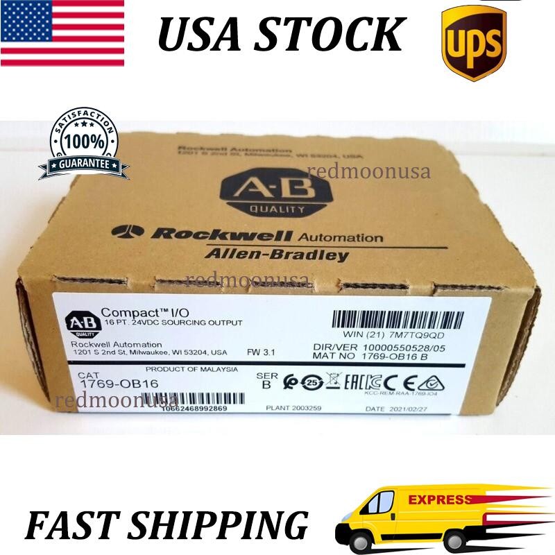 New Allen Bradley 1769-OB16 Output Module CompactLogix 16pt 24VDC US Stock