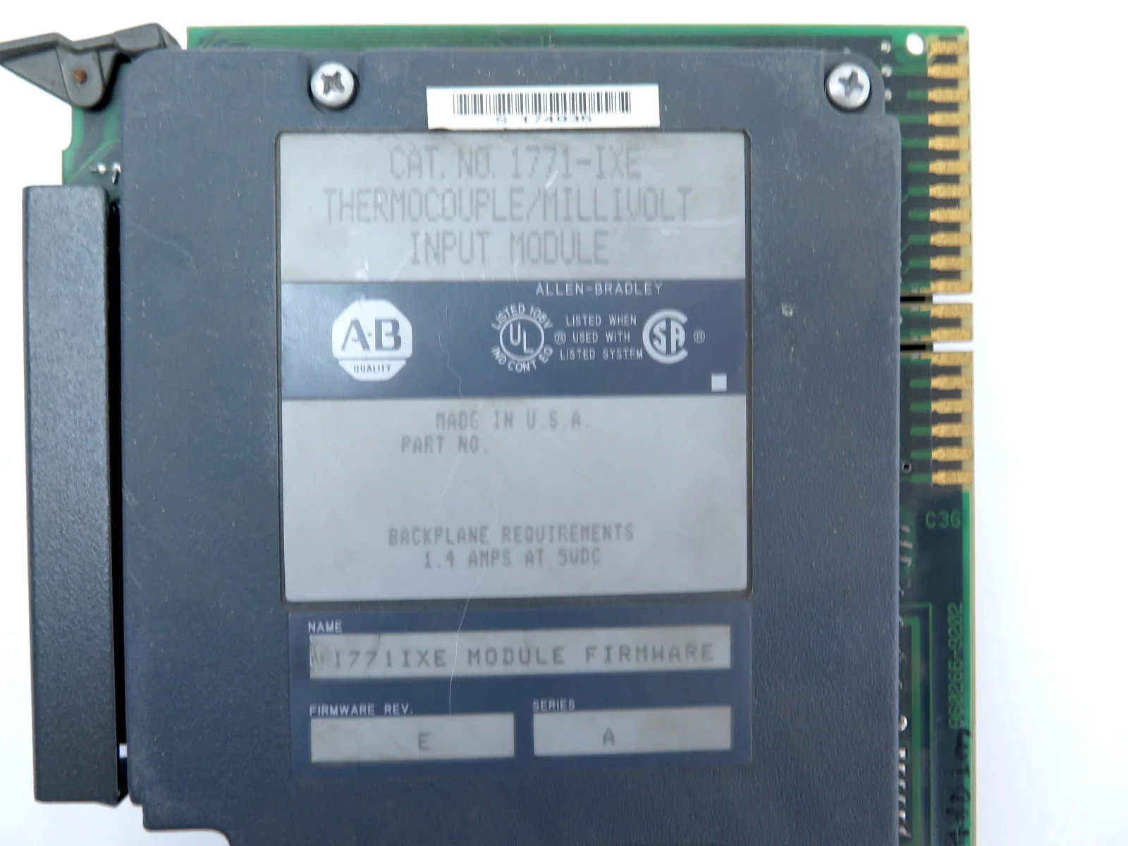 Allen-Bradley 1771-IXE Thermocouple/Millivolt Input Module Ser.A