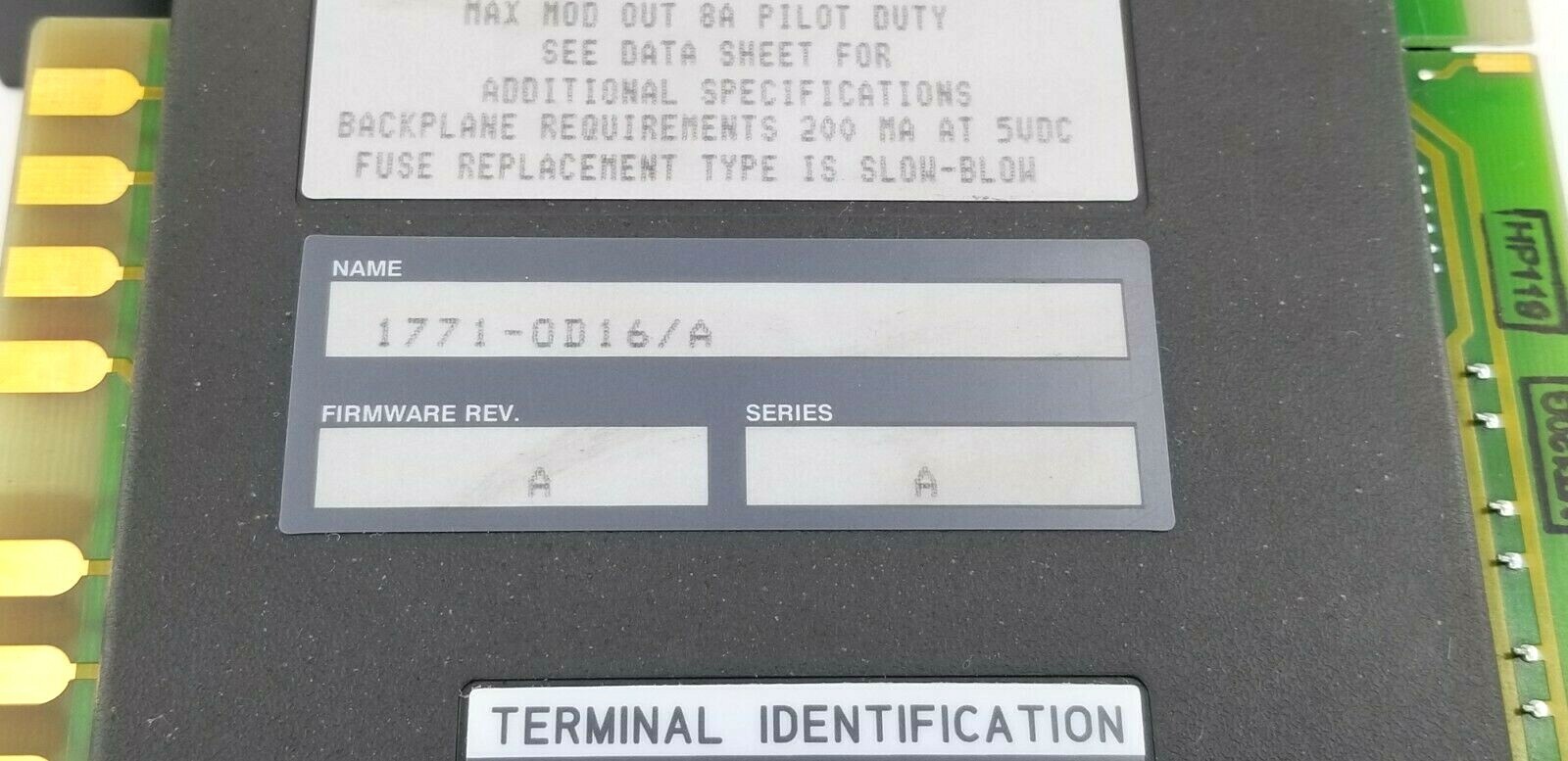 Allen Bradley 1771-0D16, 16 Point Isolated 120V AC Output Module, Ser A, F/W A