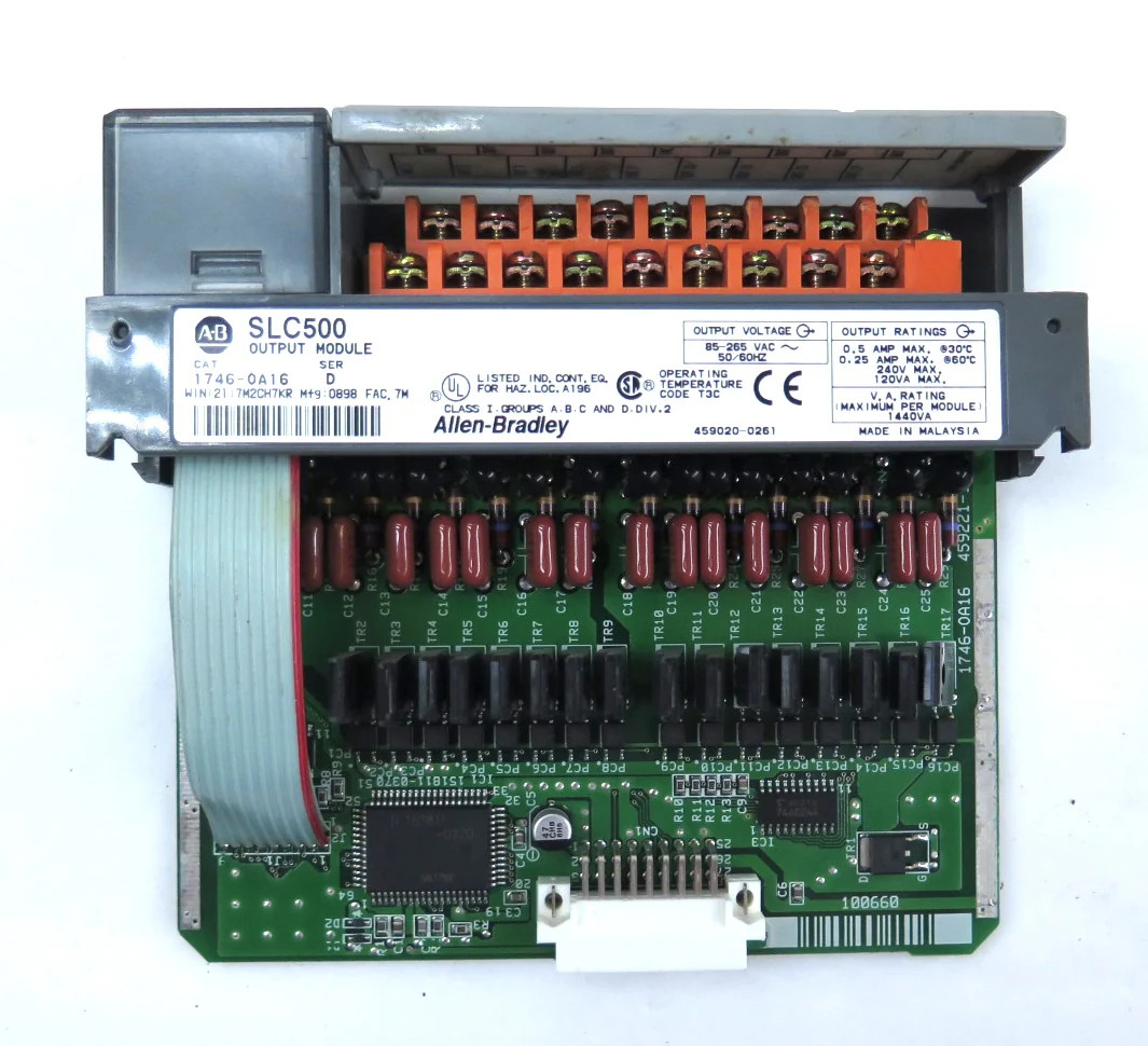 Allen-Bradley 1746-OA16 SER. D Output Module SLC500 PLC LOT OF 2