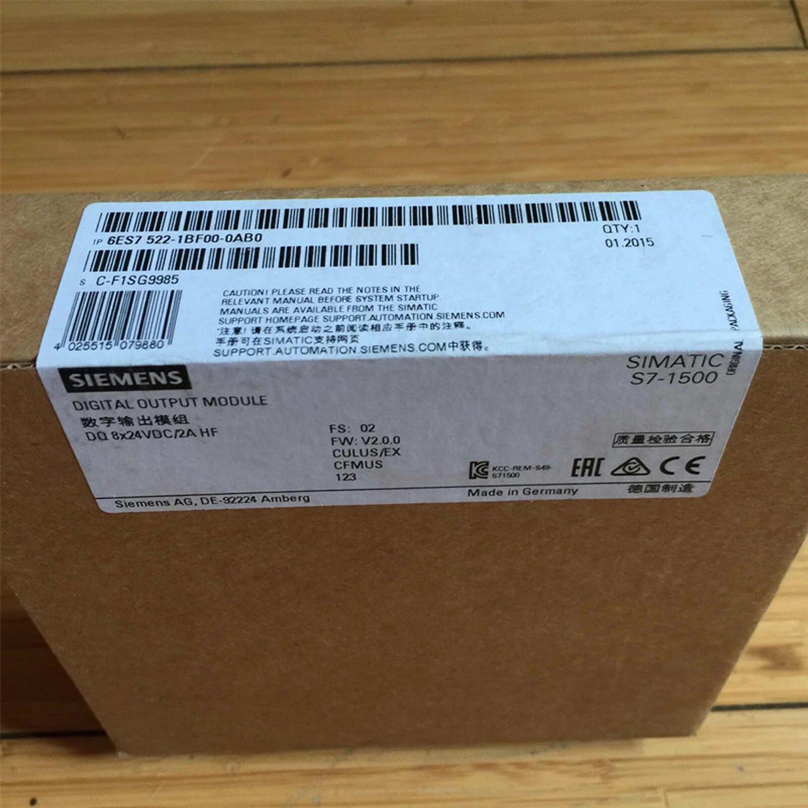 SIEMENS 6ES7522-1BF00-0AB0 Digital Output Module Simatic S7-1500