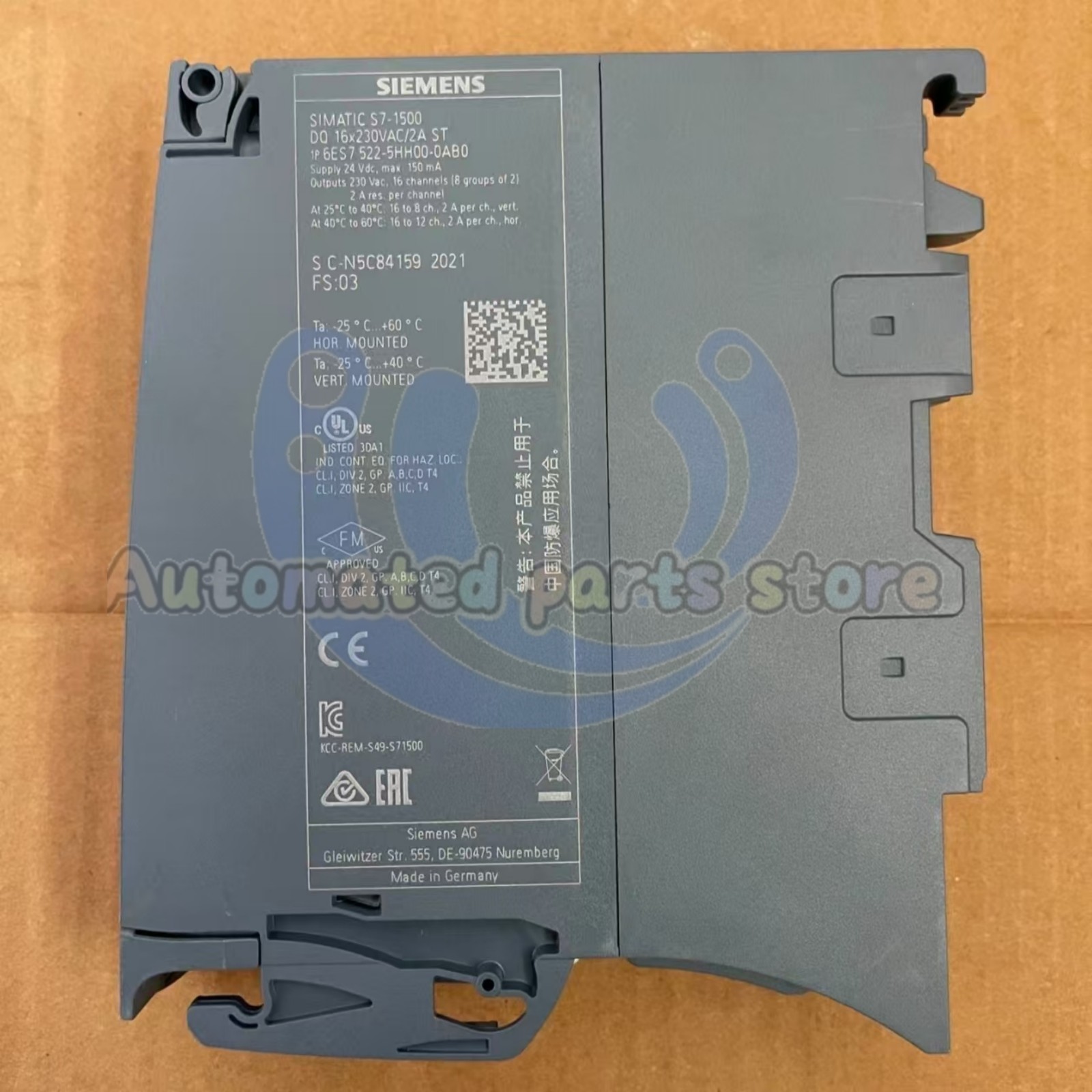 1PCS SIEMENS 6ES7522-5HH00-0AB0 PLC Module 6ES75225HH000AB0 Sealed
