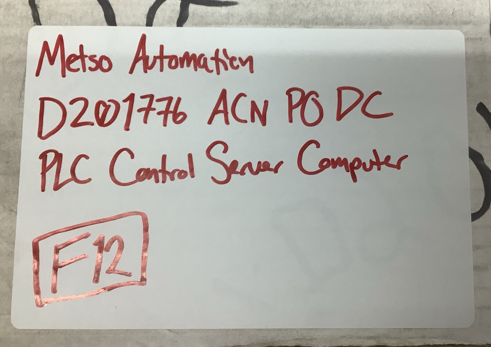 Metso Automation D201776 ACN PO DC PLC Control Server Computer AD-76705 (F12)