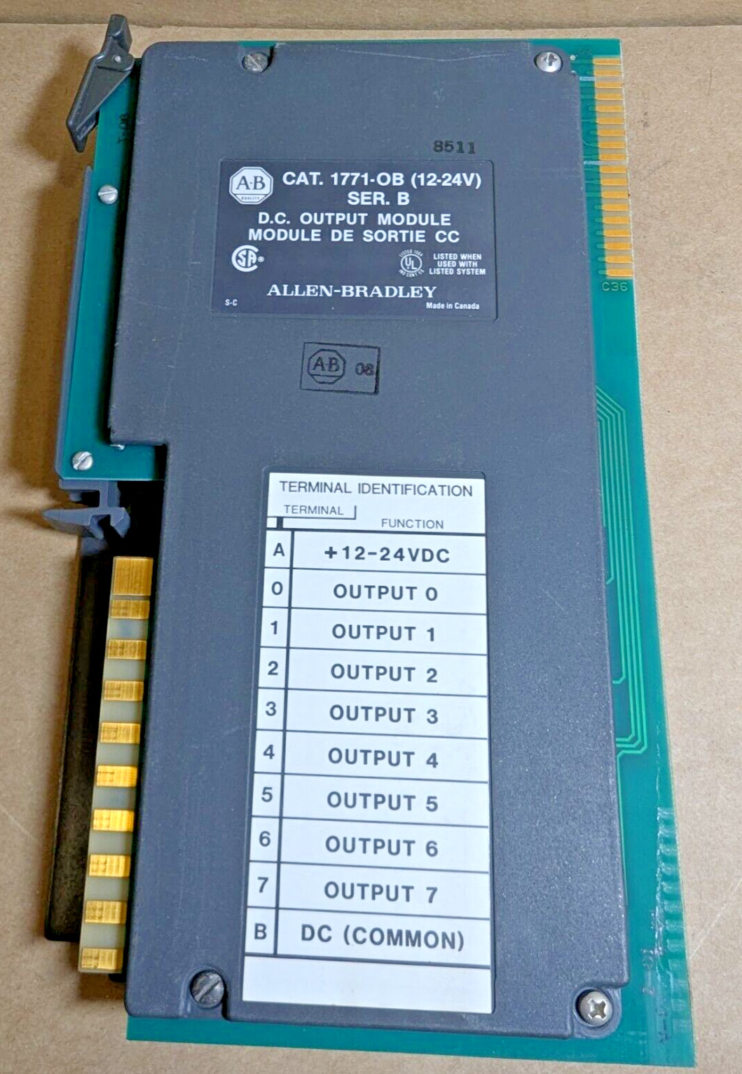 Allen-Bradley 1771-OB PLC-5 Digital DC Output Driver Module, 8-Point