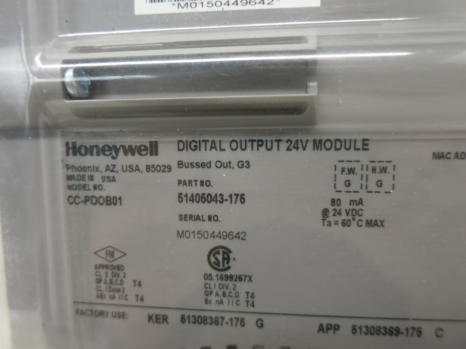 NEW Honeywell CC-PDOB01 Digital Output PLC Module 51405043-175 Experion PKS DCS