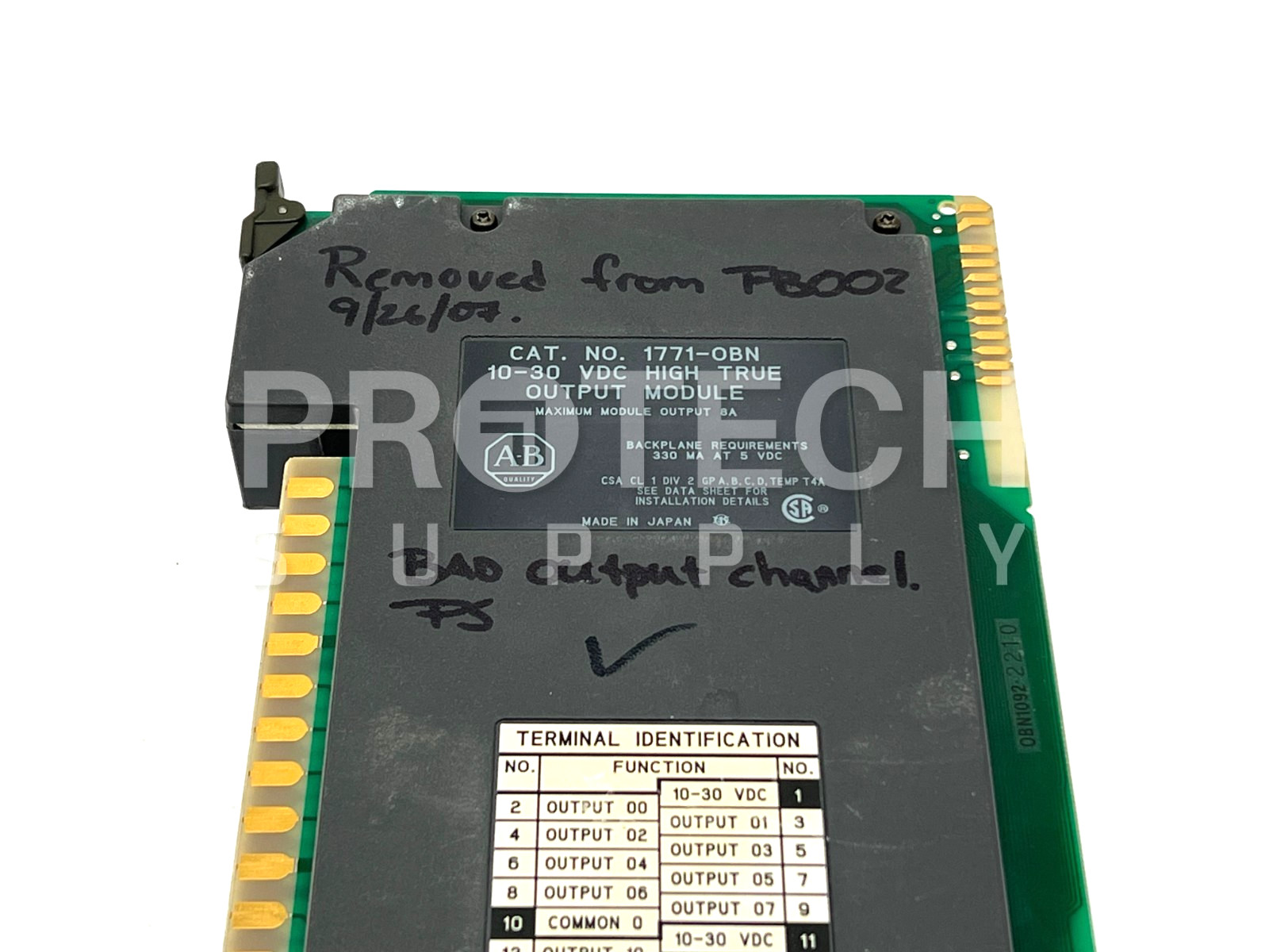 x3 Allen Bradley (2) 1771-OBN Output Module & (1) 1746-OB32 FOR PARTS / REPAIR