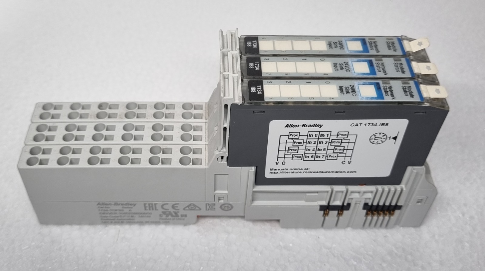 Allen-Bradley 1734-IB8 SER. D 24VDC 8 POINT DIGITAL SINK INPUT MODULE (LOT OF 3)