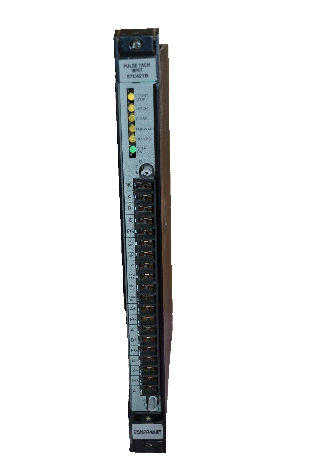 RELIANCE ELECTRIC S-67108-3 57C421B PULSE TACH INPUT MODULE