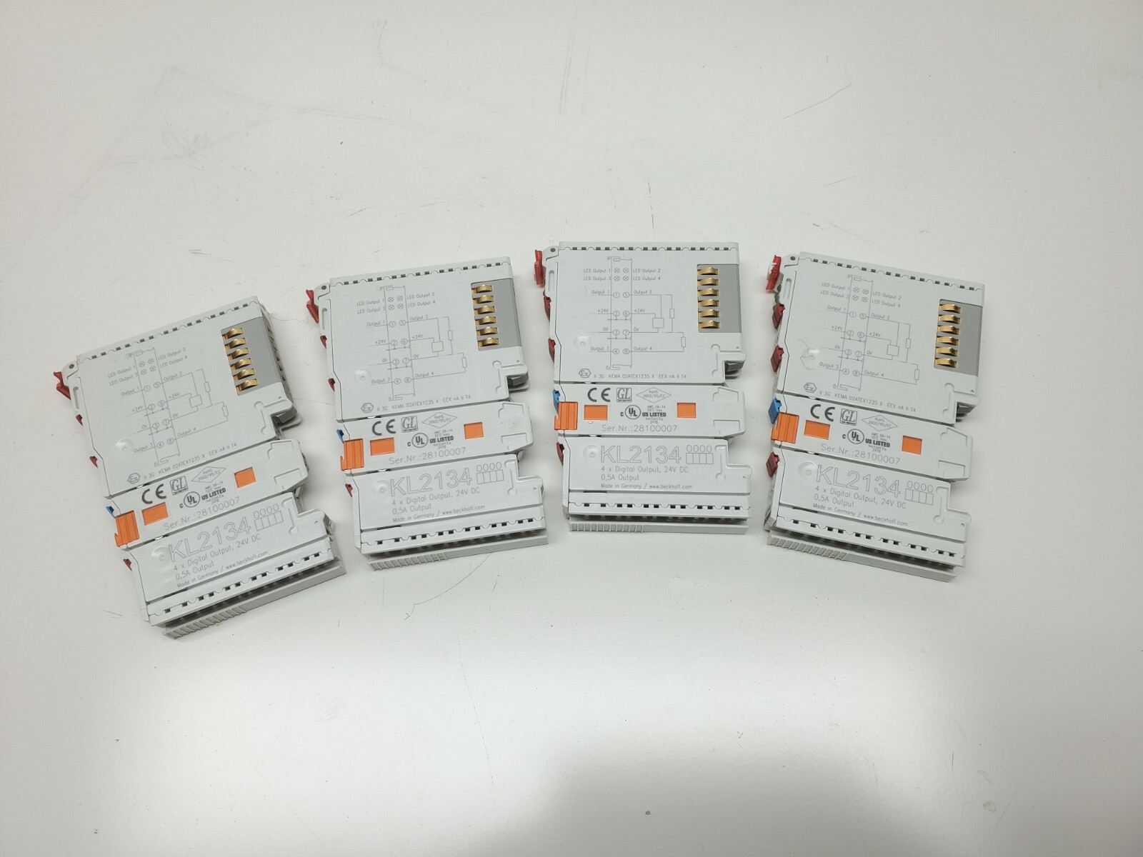 Beckhoff KL2134 Digital Output Module 24VDC 0.5A (set of 4)
