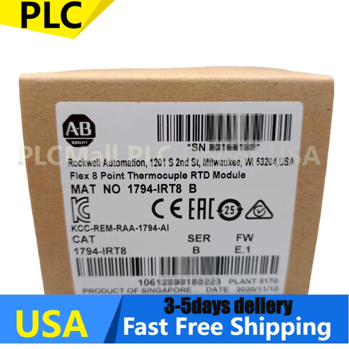 Allen-Bradley New AB 1794-IRT8 SER B Flex 8 Point Thermocouple RTD Module