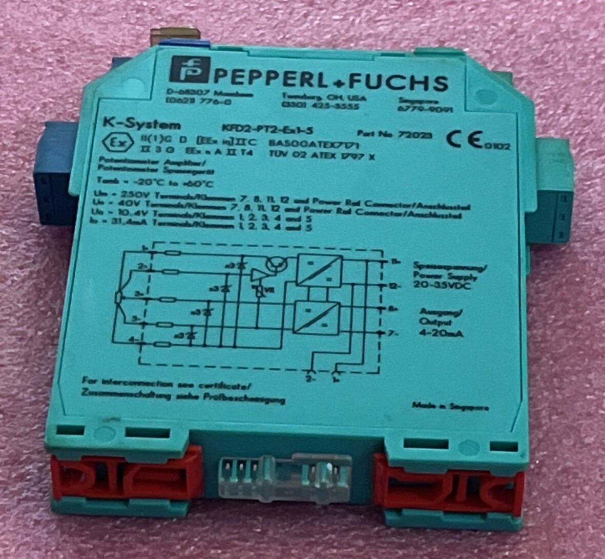 Pepperl+Fuchs KFD2-PT2-EX1-5 Potentiometer Converter 72023