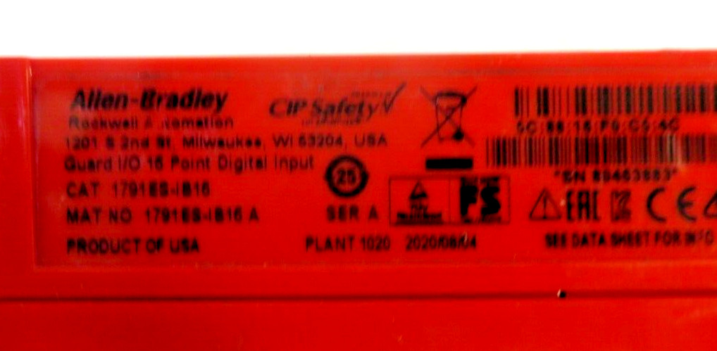 ALLEN-BRADLEY 1791ES-IB16 Ethernet/IP Safety Compact Input Module, PARTS/ REPAIR