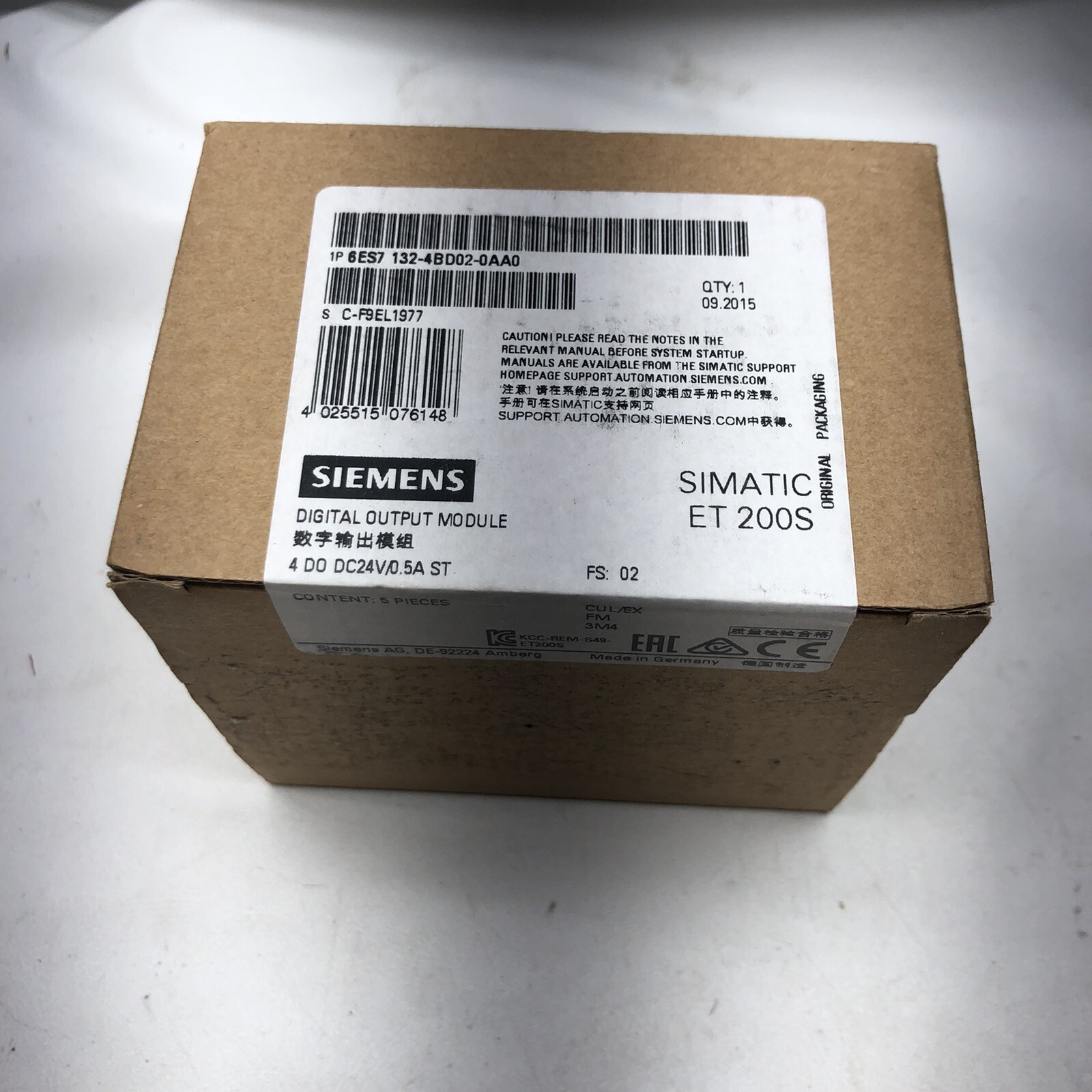 New Siemens 6ES7 132-4BD02-0AA0 6ES7132-4BD02-0AA0 SIMATIC DP Modules for ET200S