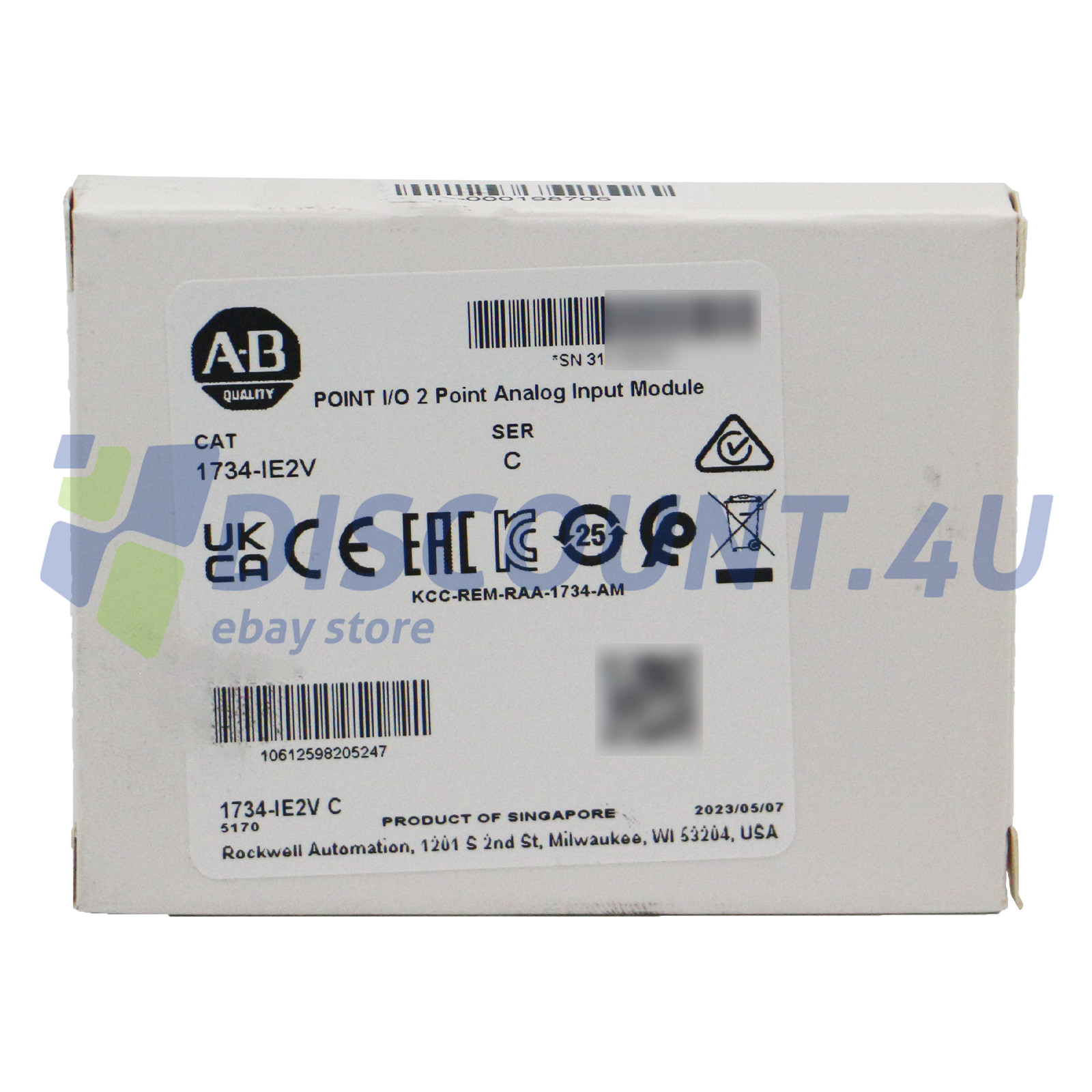 NEW AB 1734-IE2V 2 Point Analog PLC Voltage Input Module 1734IE2V 24V Dc