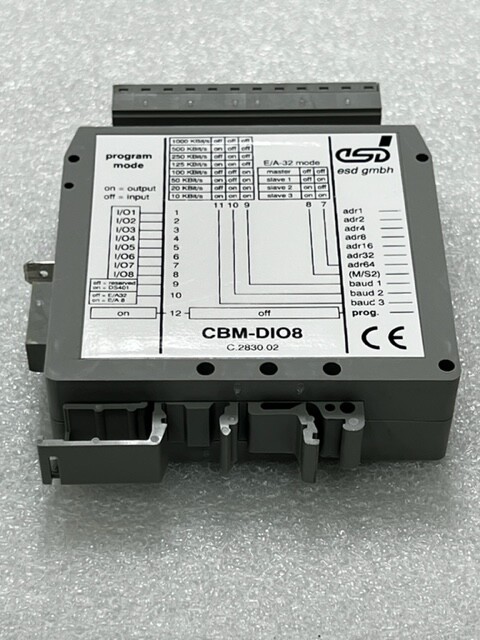 ESD Electronics CBM-DIO8 CANopen Compact 8 Channels I/O Module Used